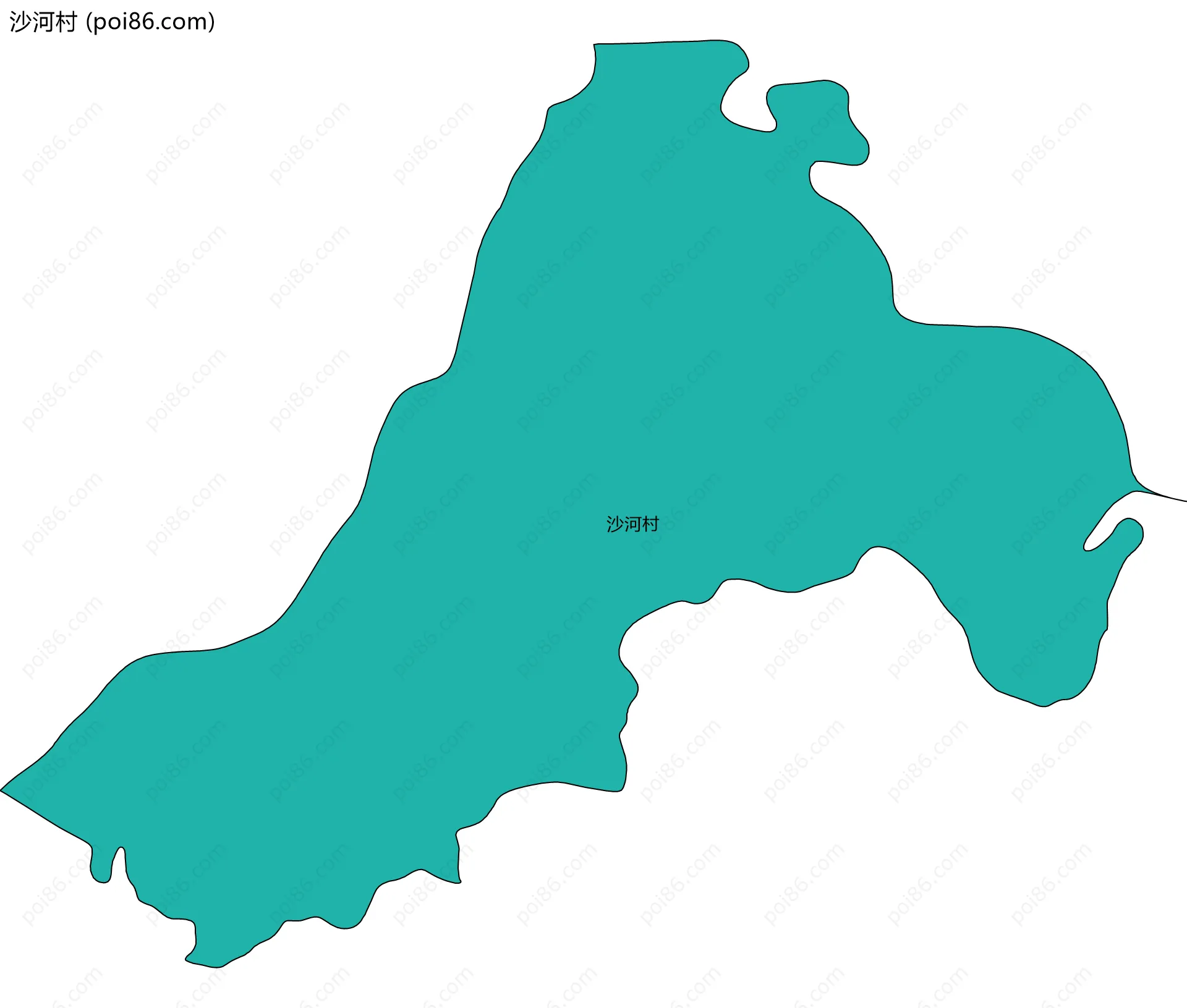 沙河村边界地图