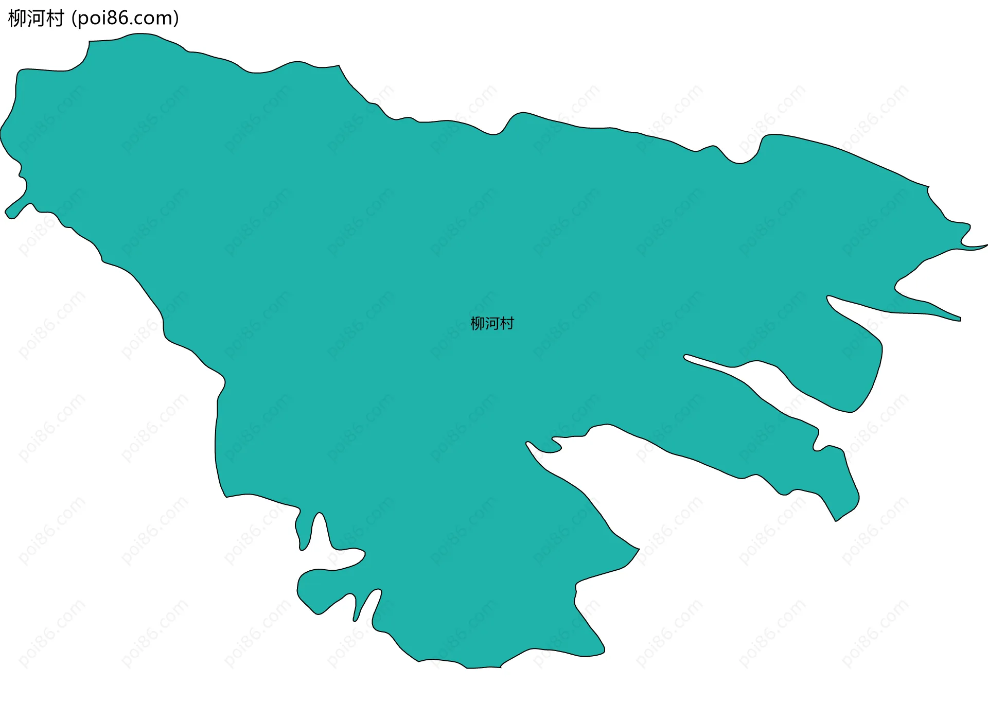 柳河村边界地图