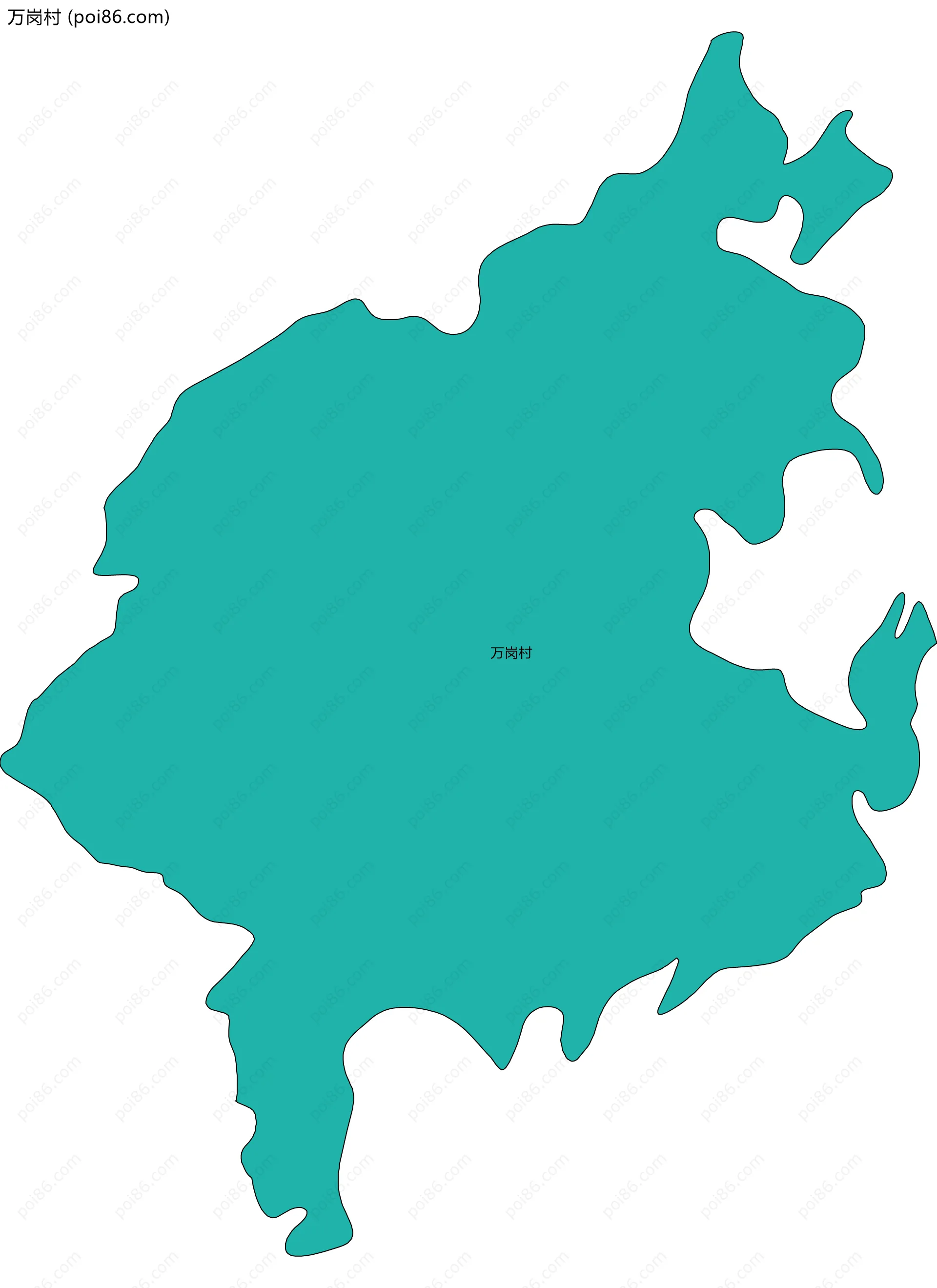 万岗村边界地图