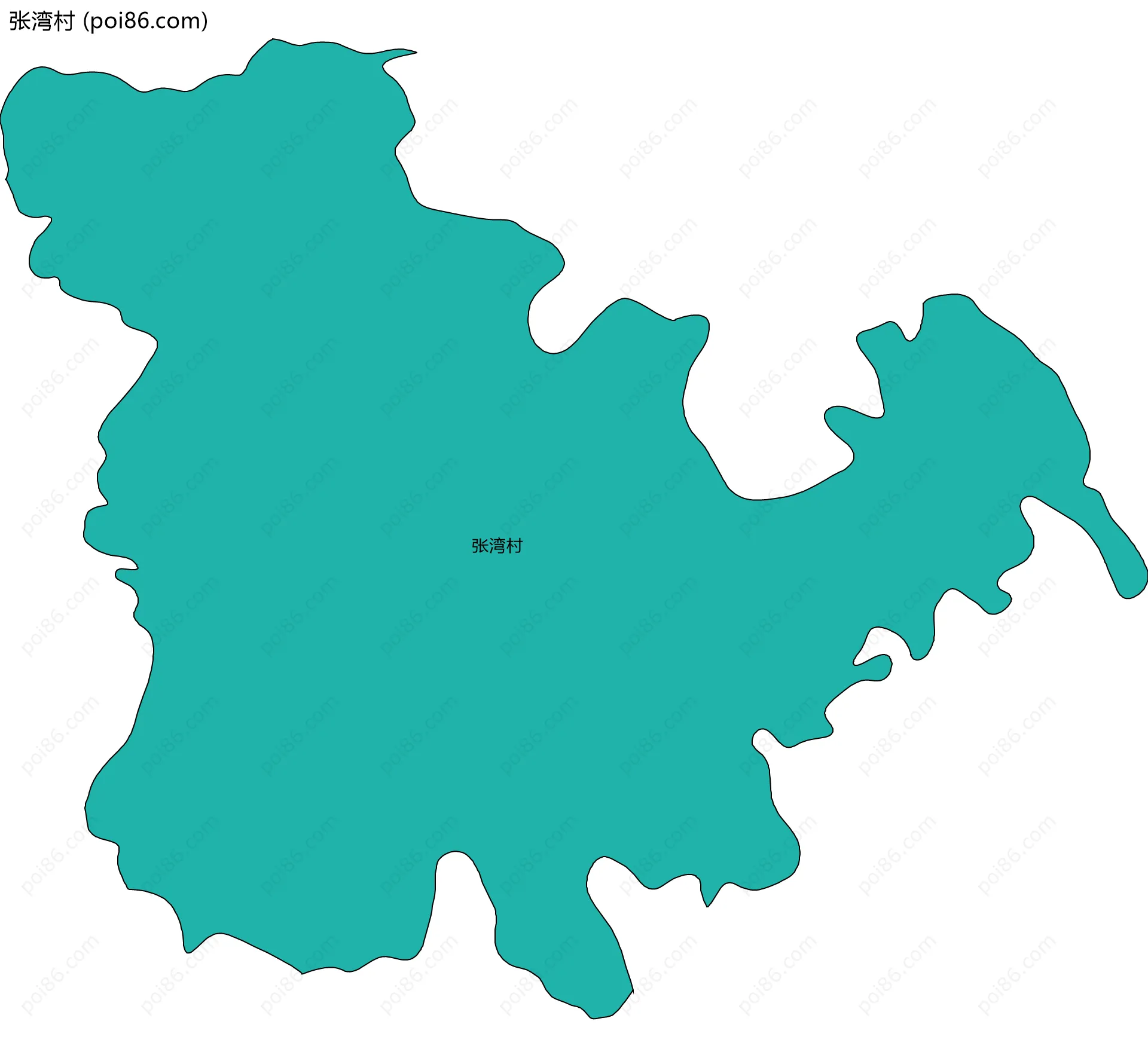 张湾村边界地图