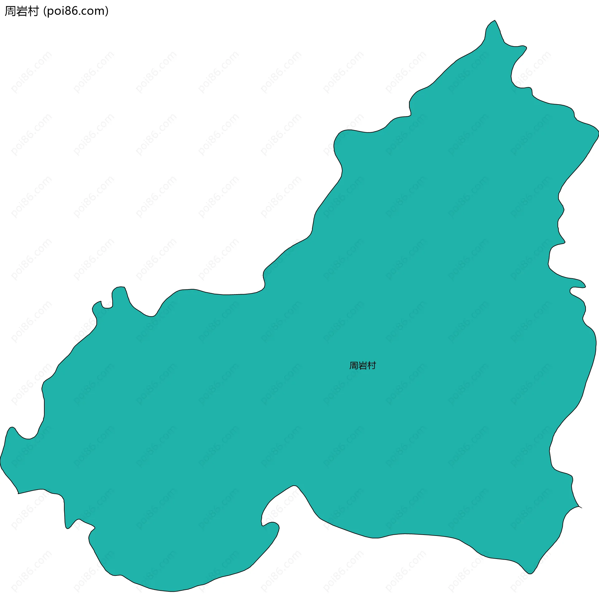 周岩村边界地图