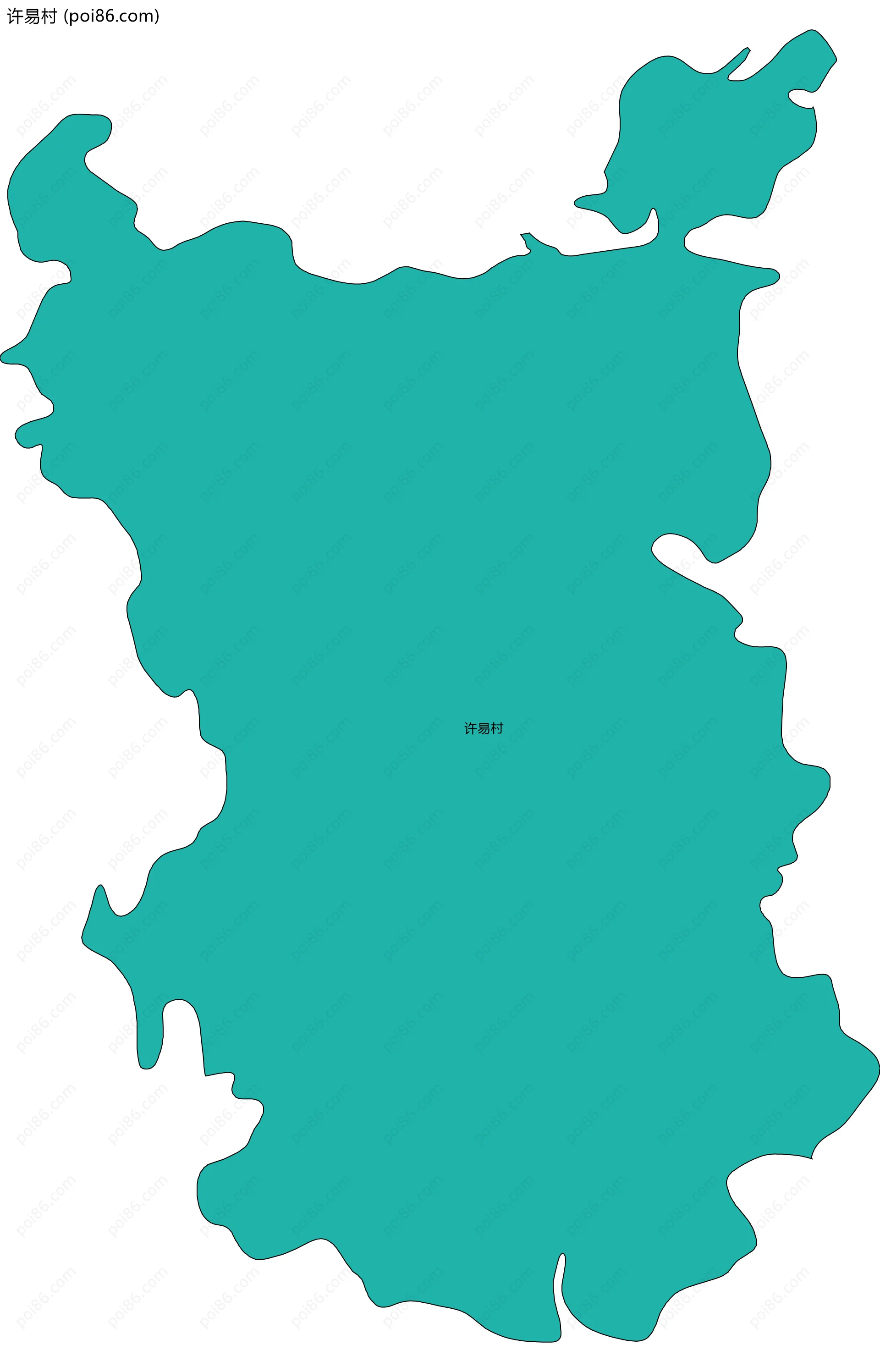 许易村边界地图