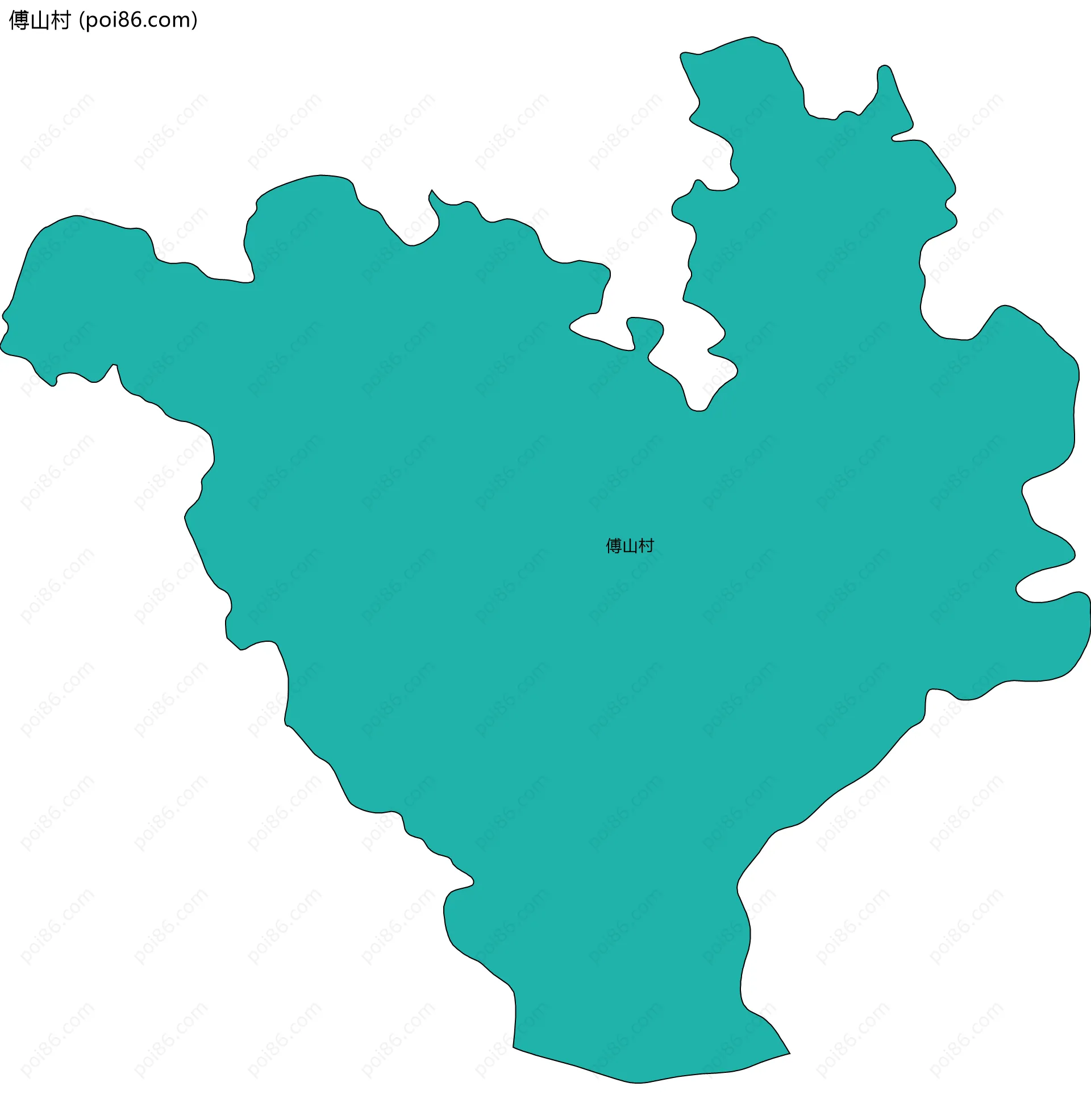傅山村边界地图