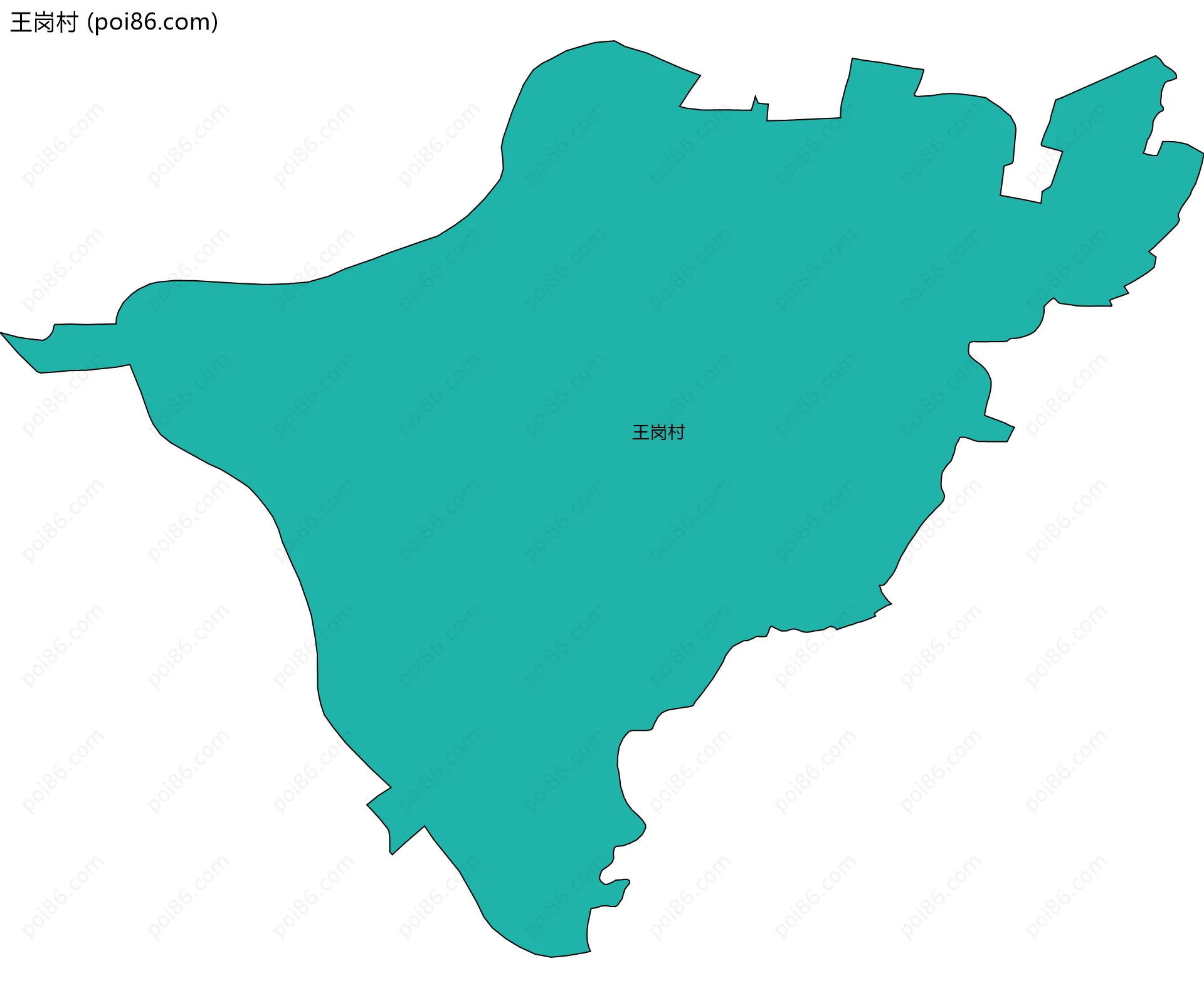 王岗村边界地图