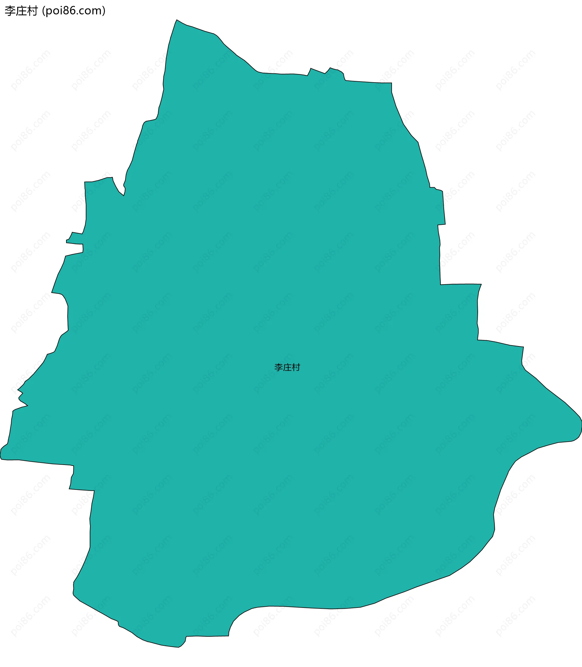 李庄村边界地图