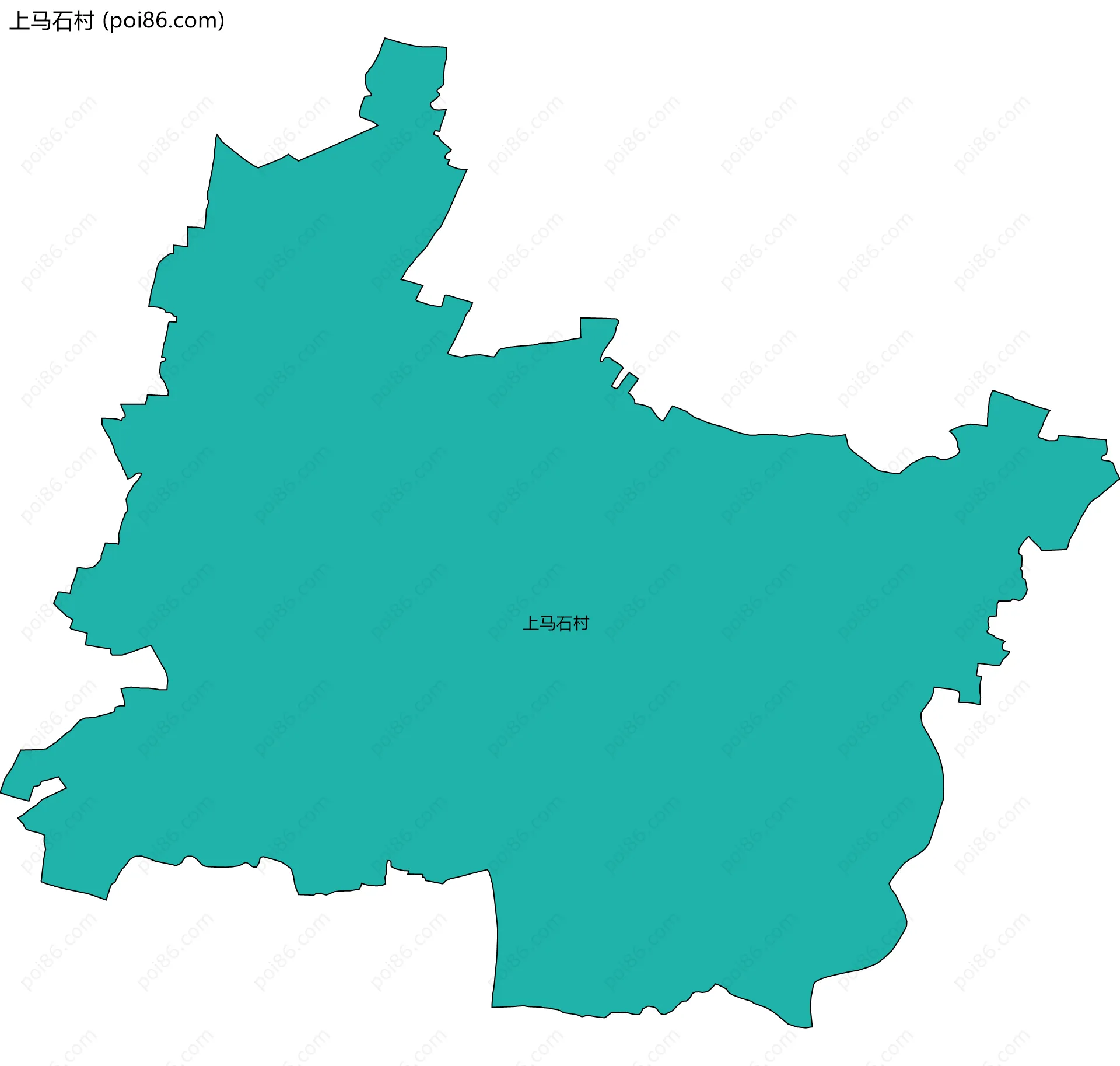 上马石村边界地图