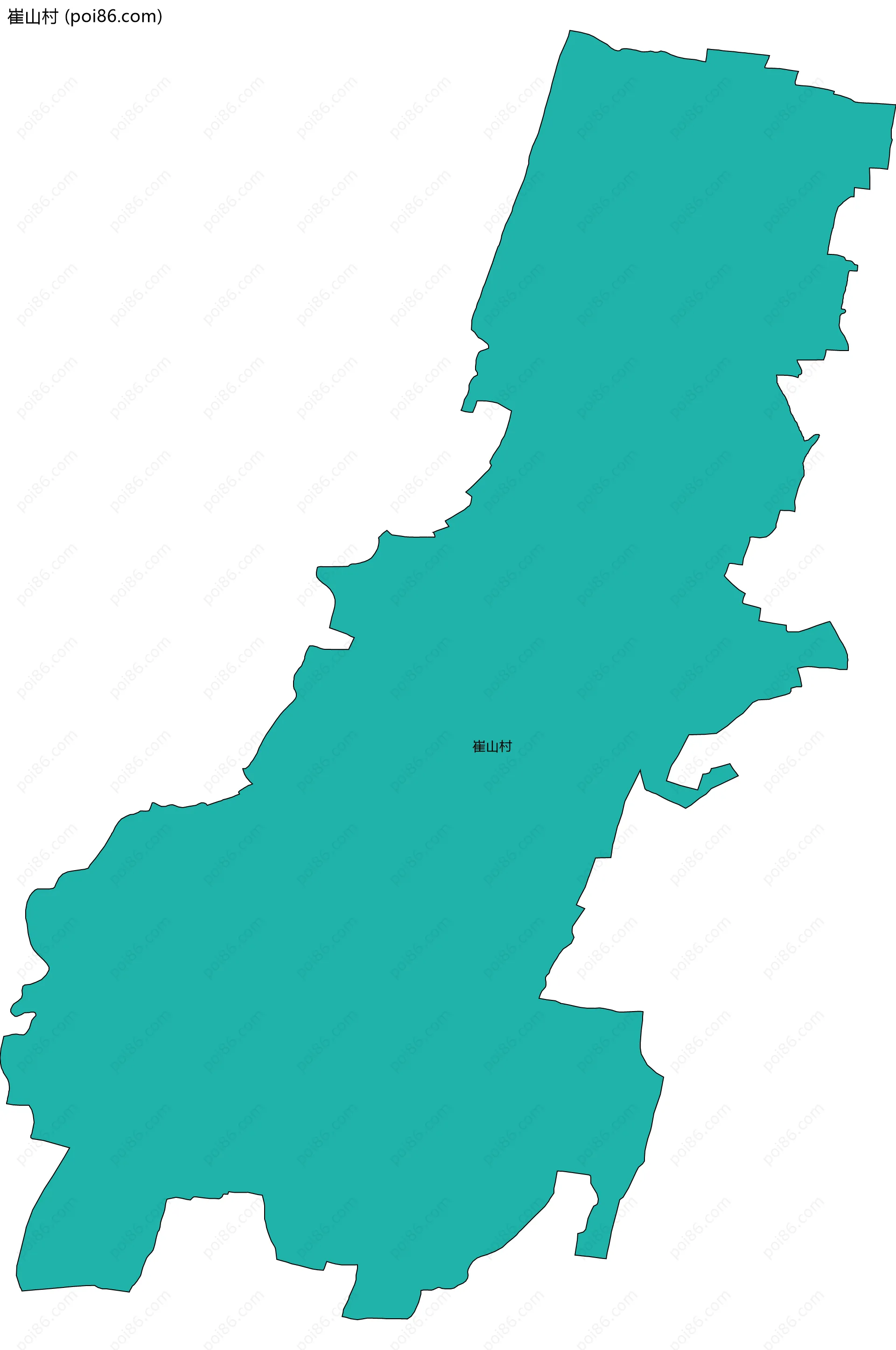 崔山村边界地图