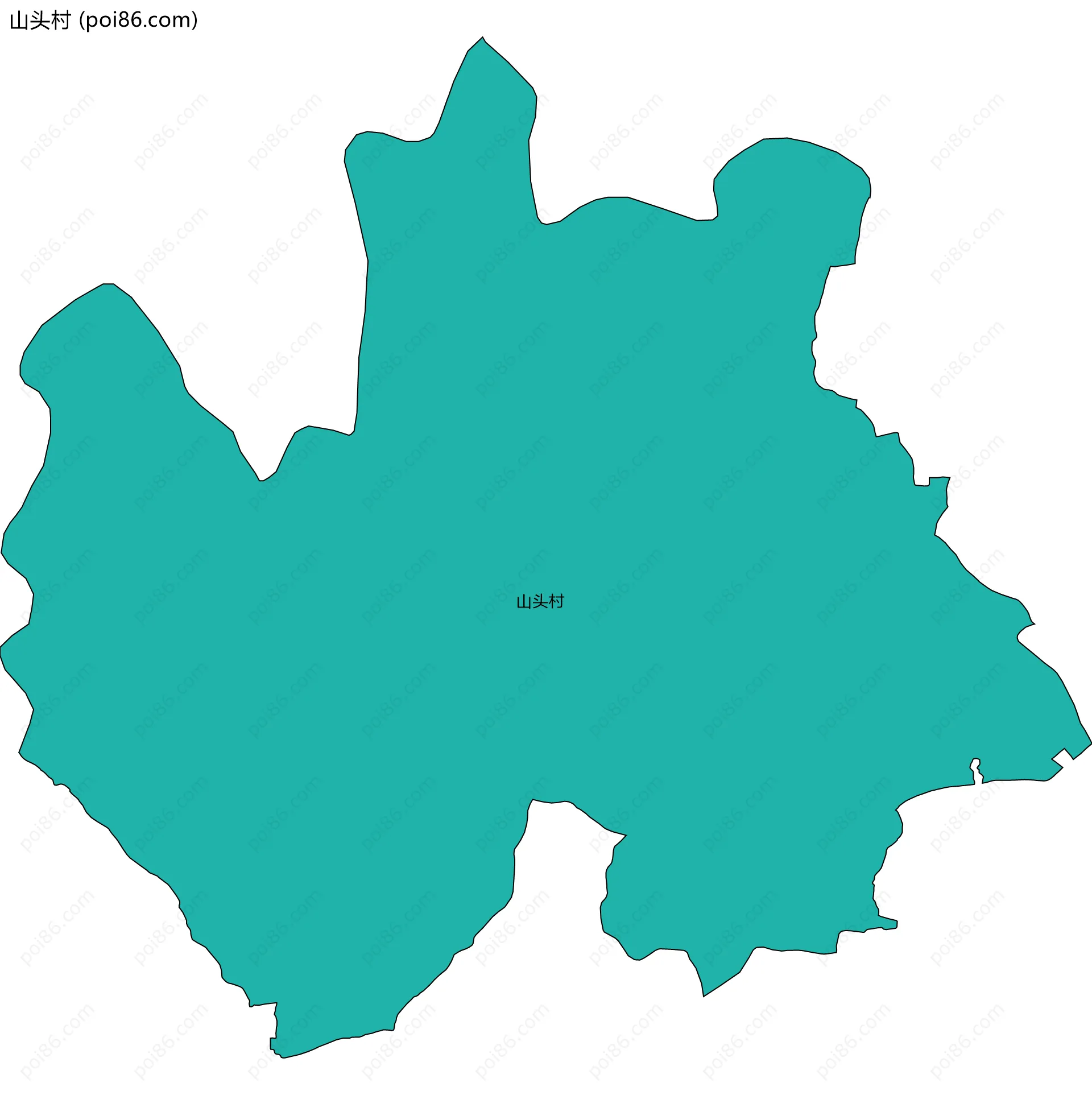 山头村边界地图