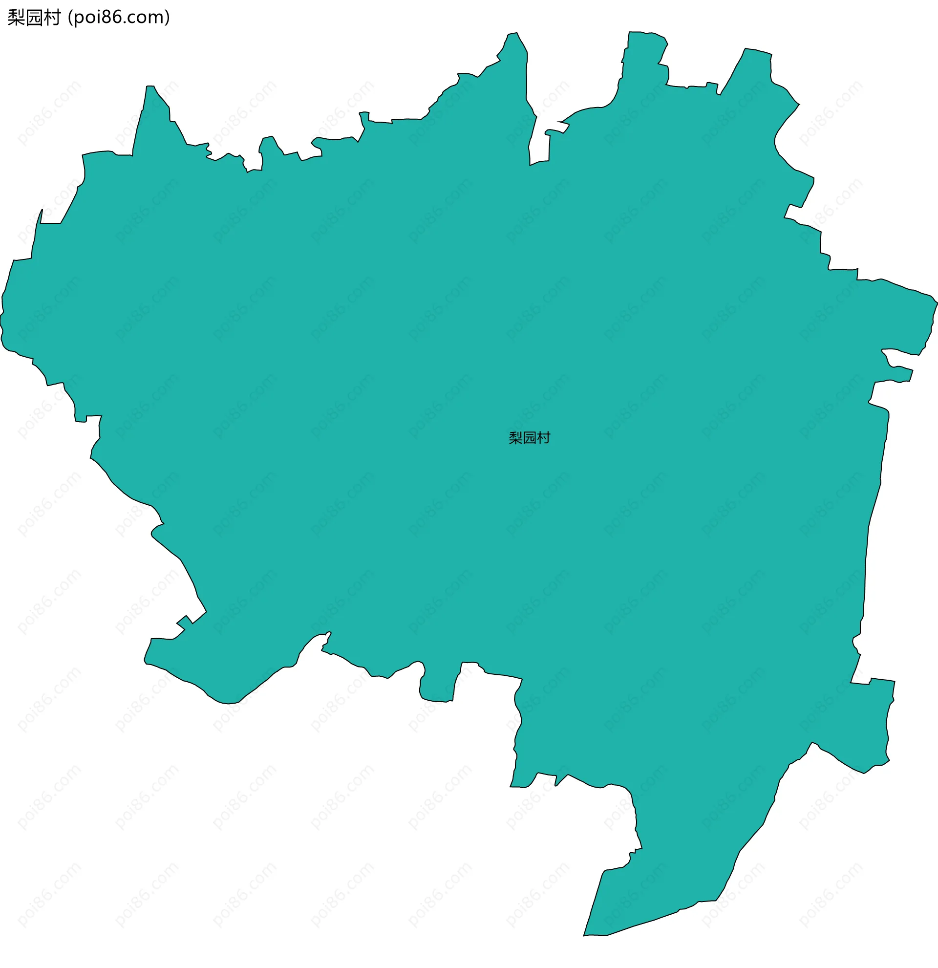 梨园村边界地图