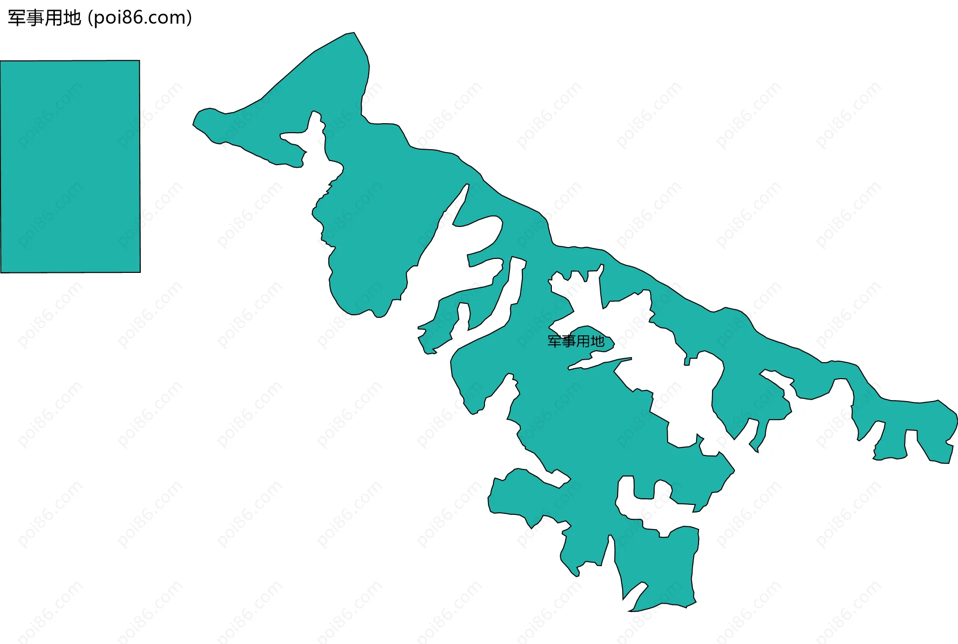 军事用地边界地图