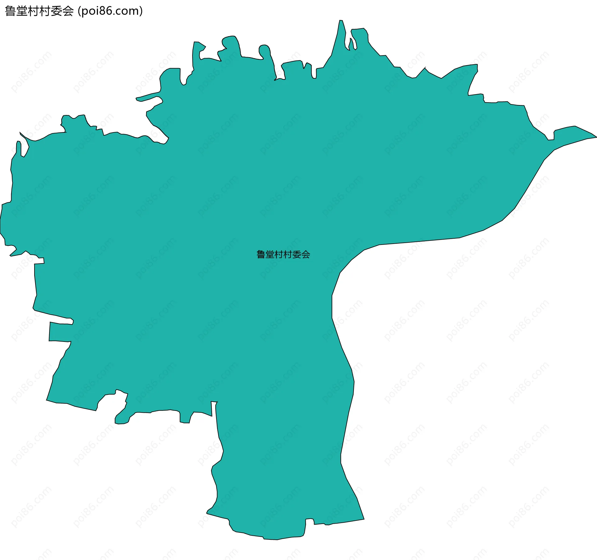 鲁堂村村委会边界地图