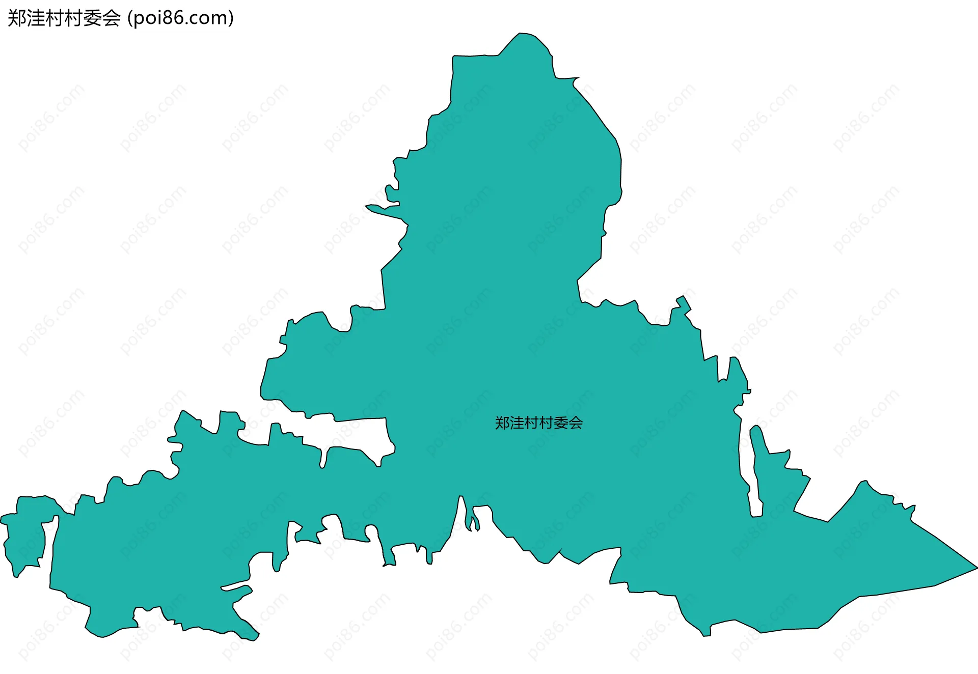 郑洼村村委会边界地图