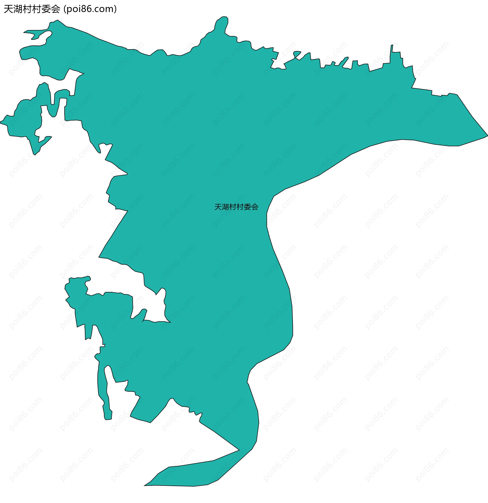 天湖村村委会边界地图