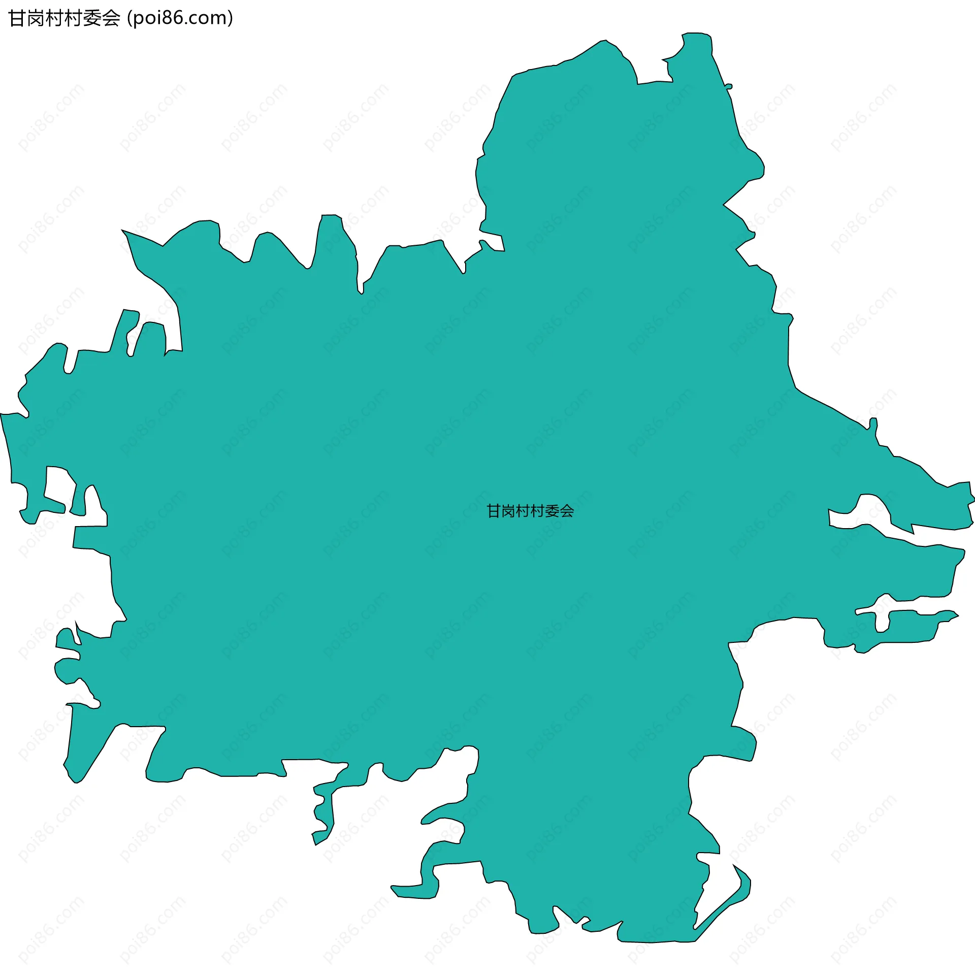 甘岗村村委会边界地图