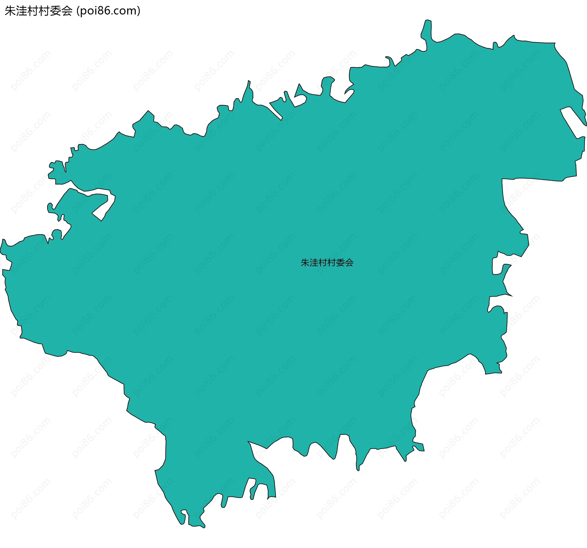 朱洼村村委会边界地图