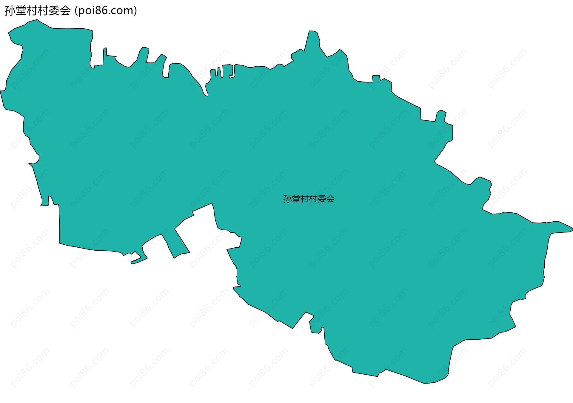孙堂村村委会边界地图