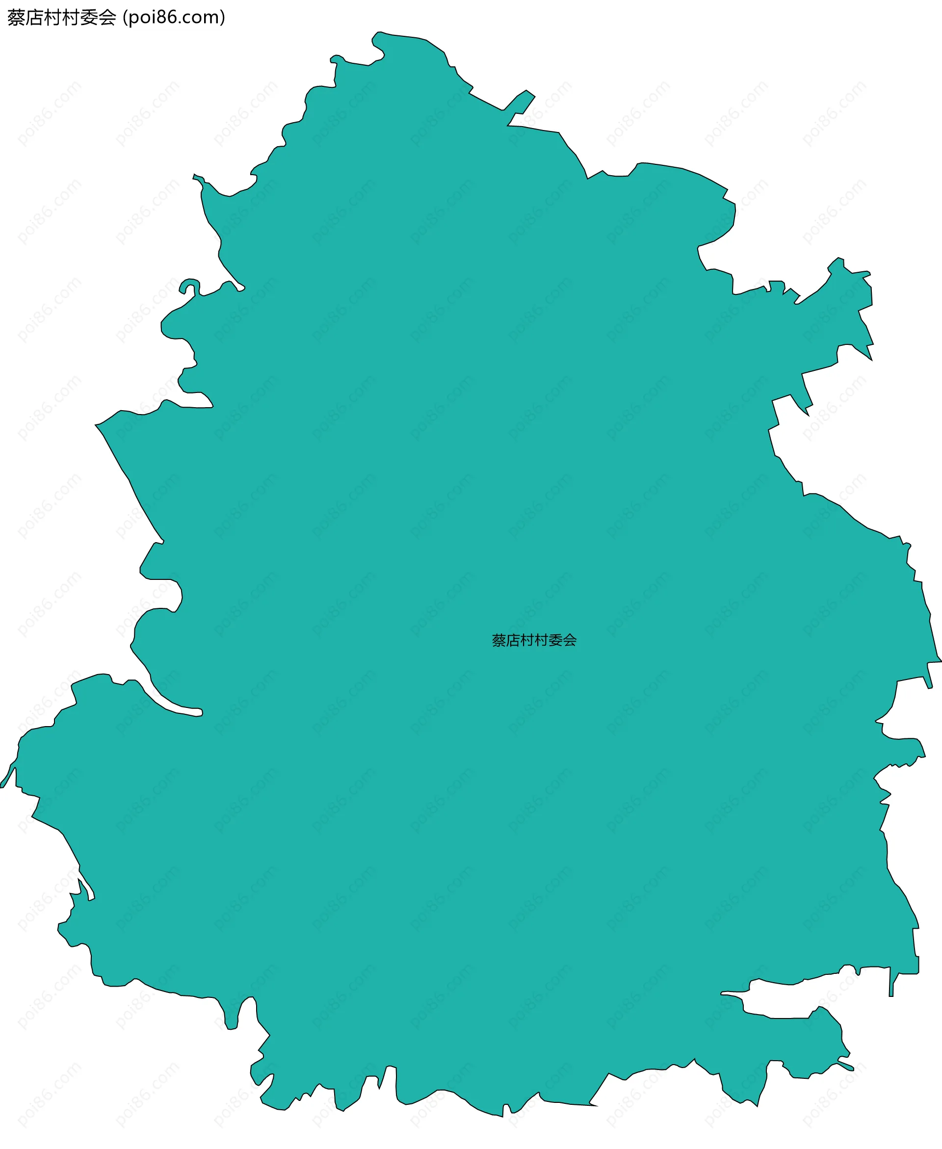 蔡店村村委会边界地图