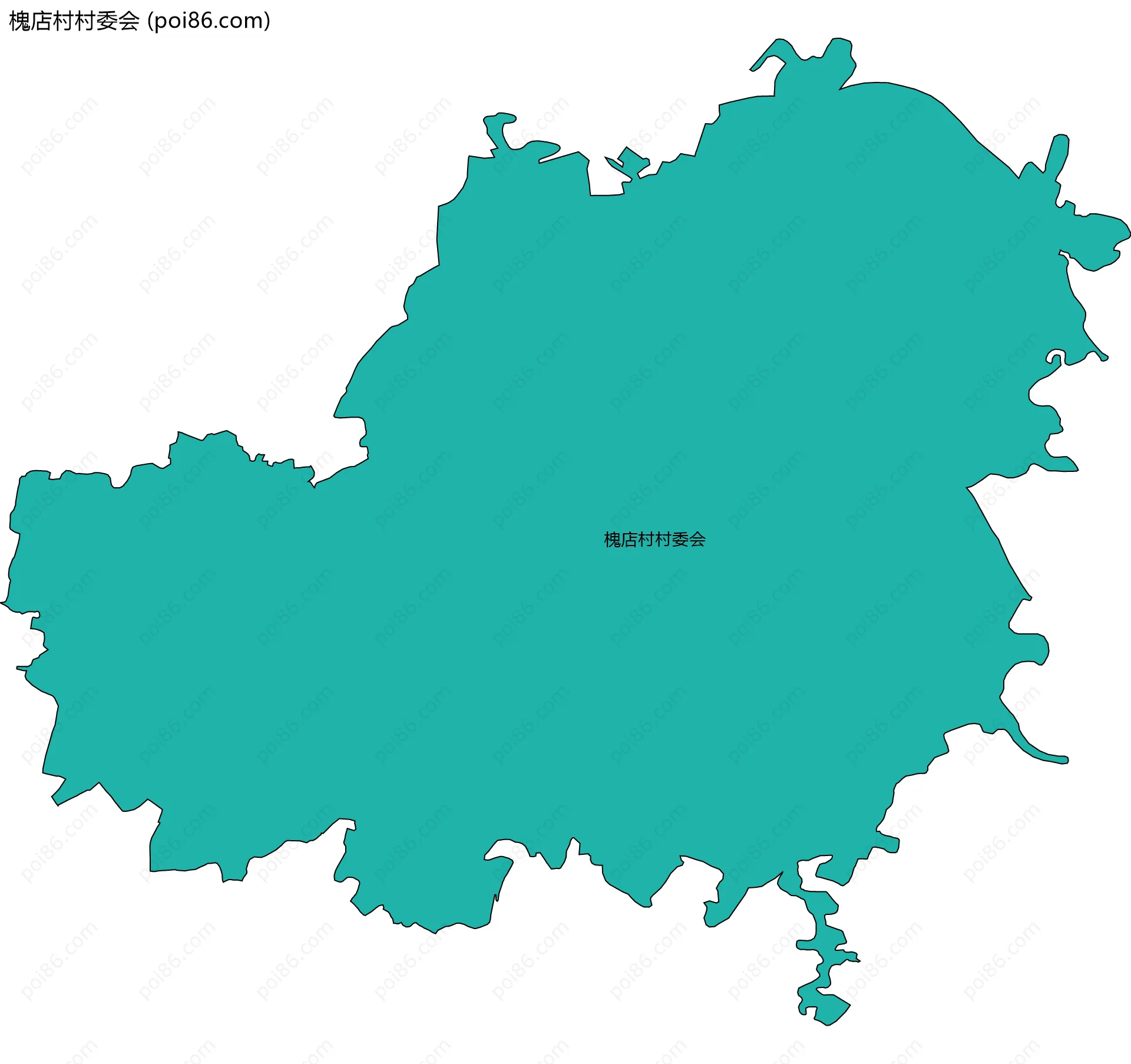 槐店村村委会边界地图