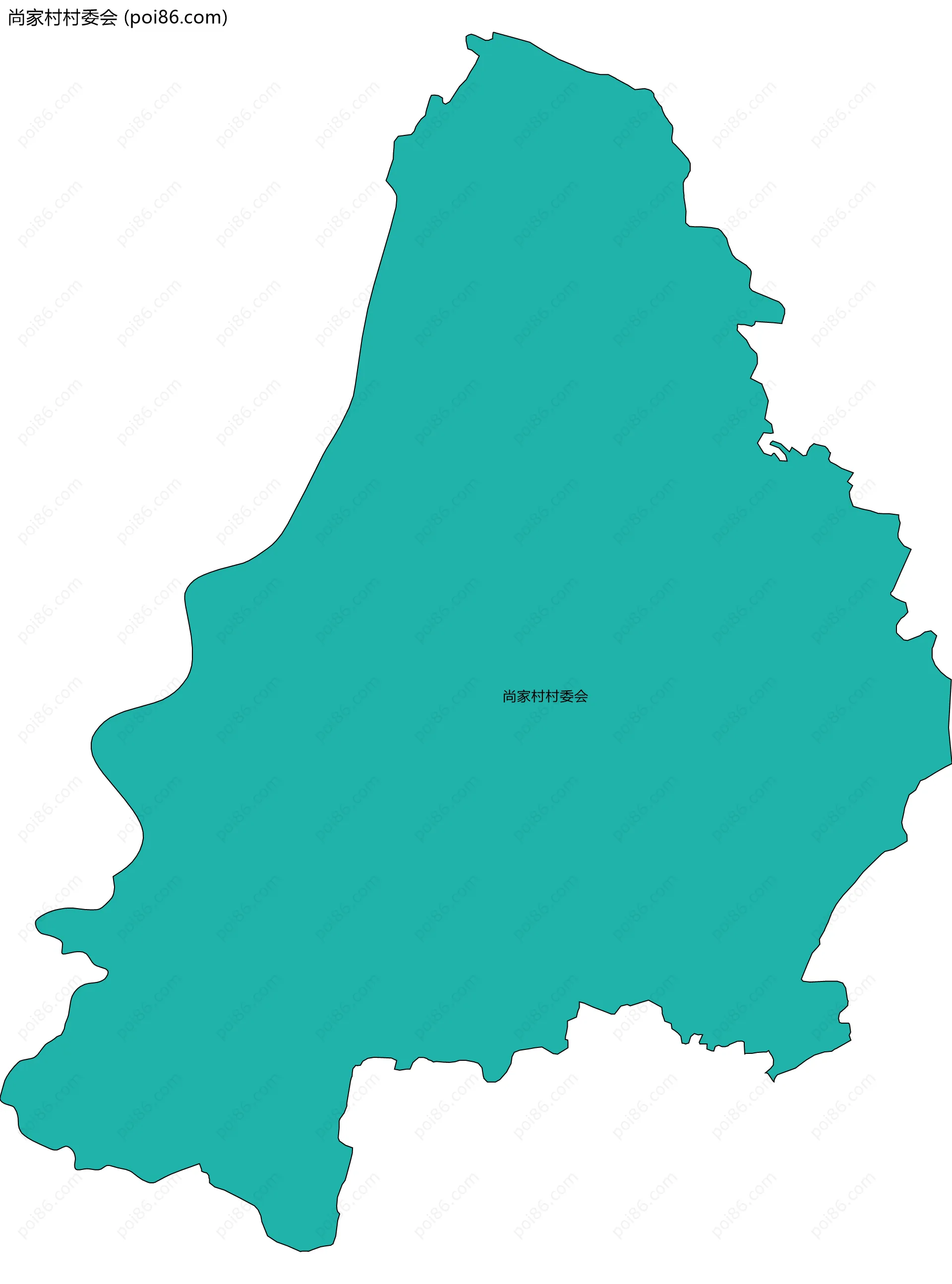 尚家村村委会边界地图