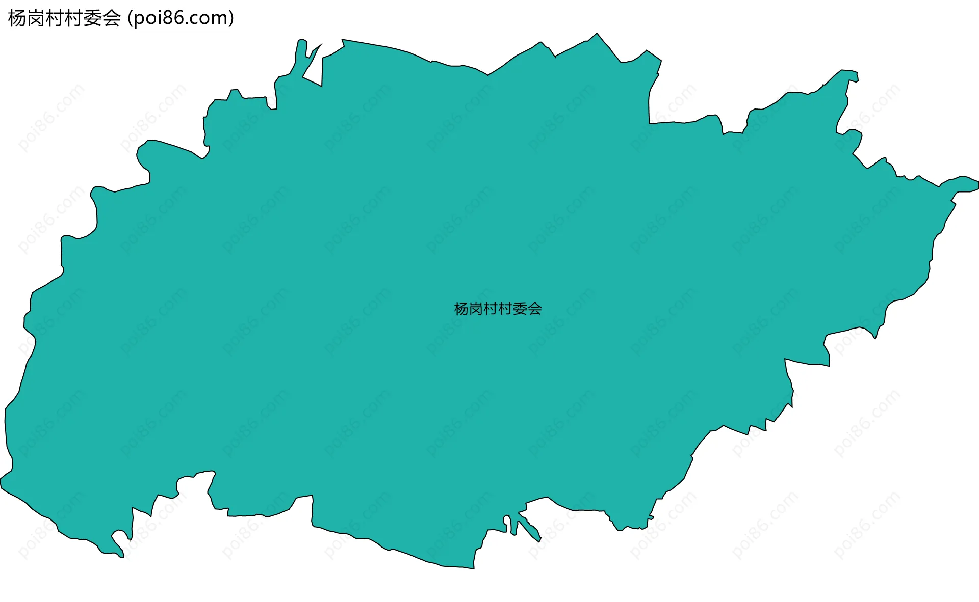 杨岗村村委会边界地图
