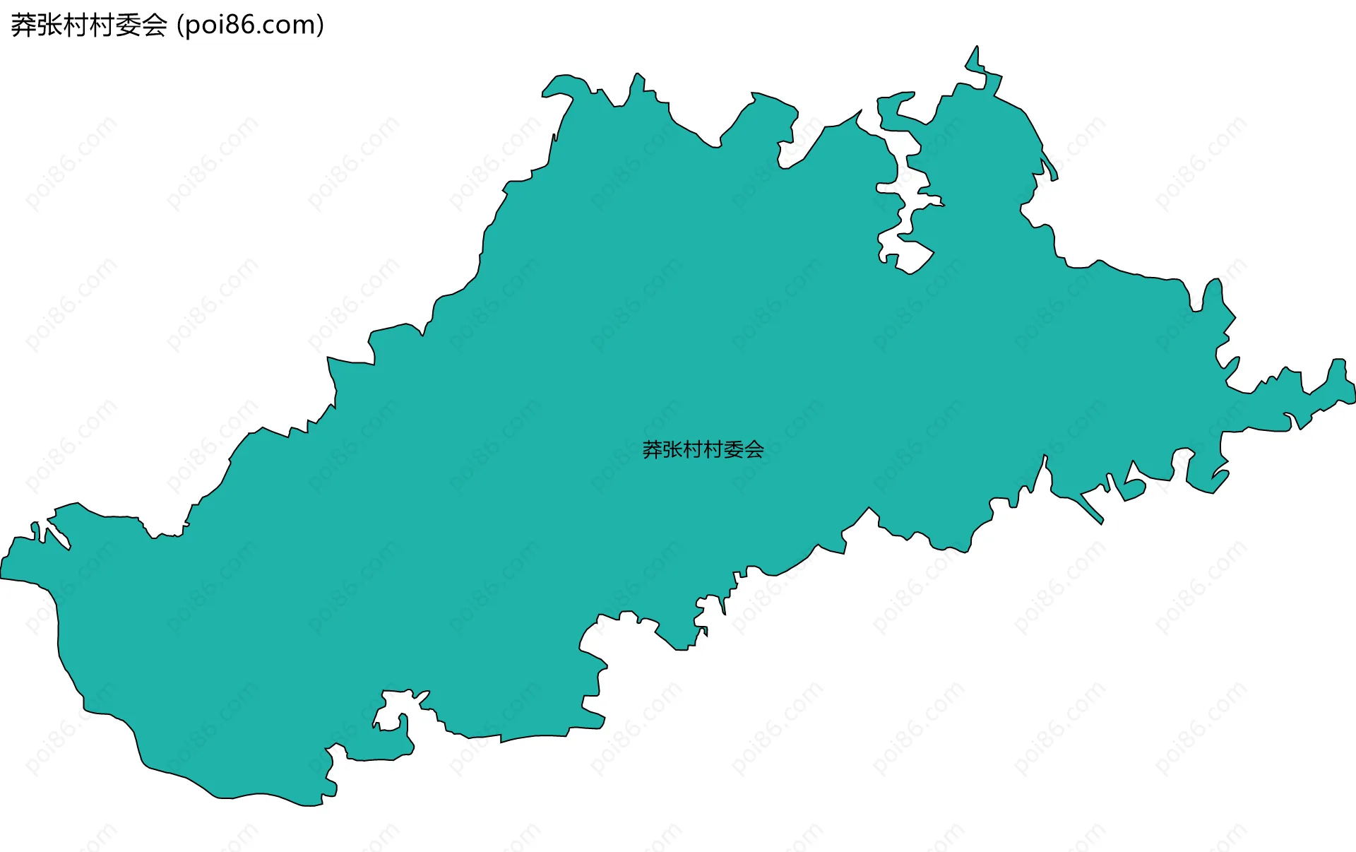 莽张村村委会边界地图
