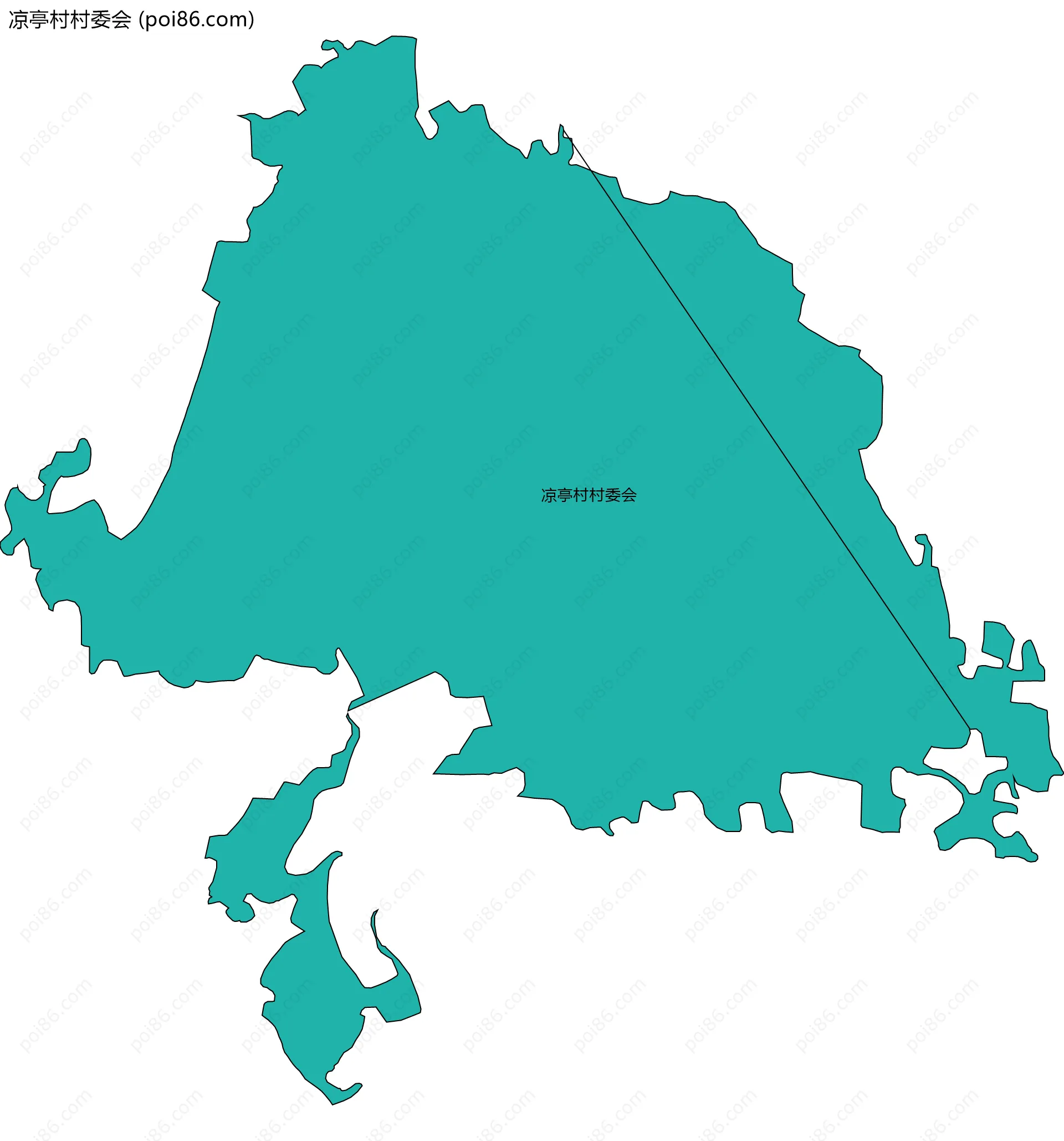 凉亭村村委会边界地图