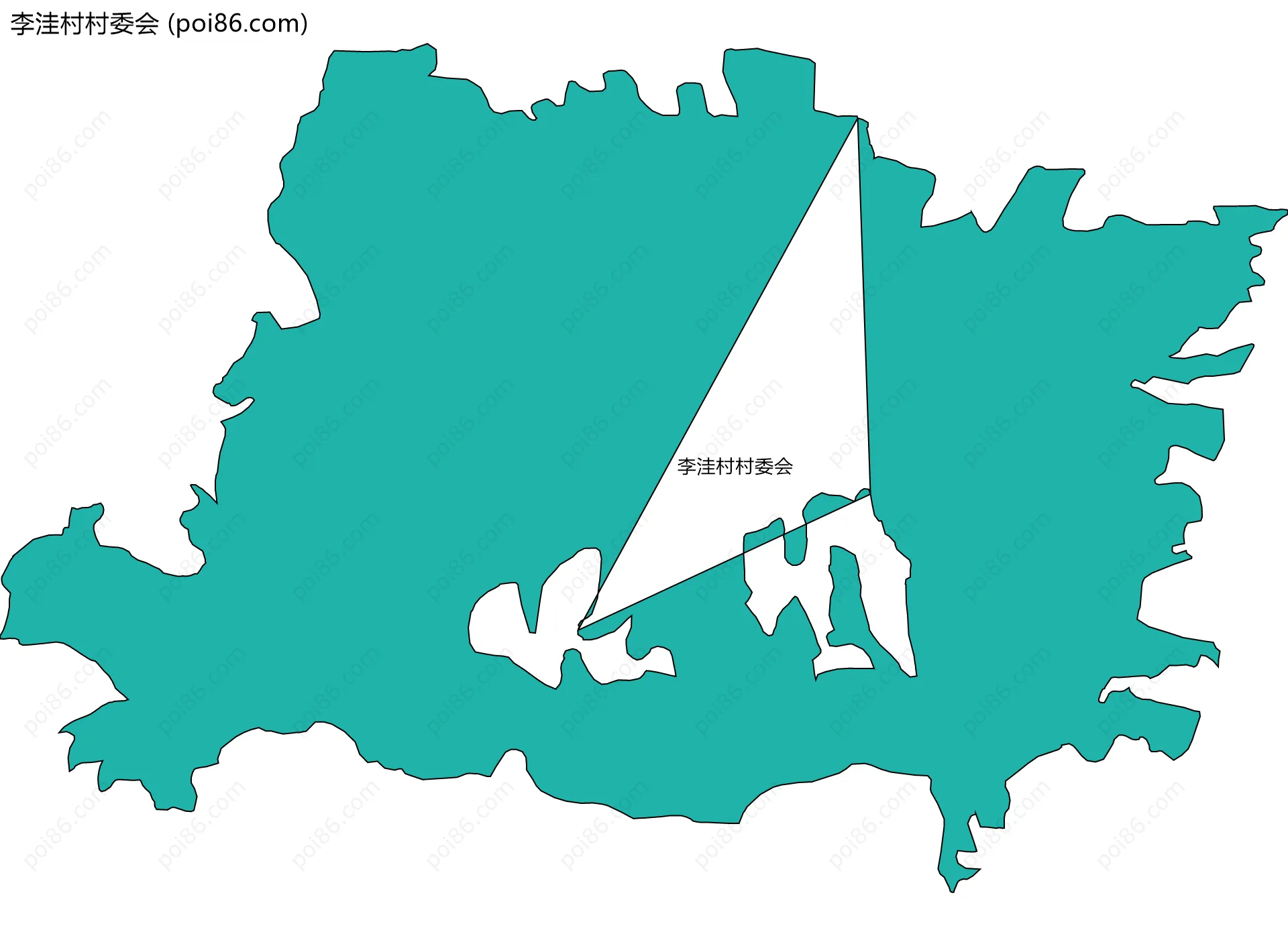 李洼村村委会边界地图