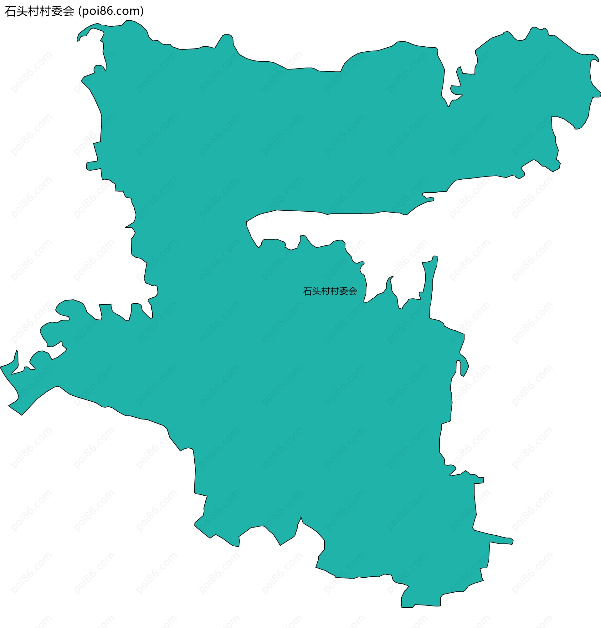 石头村村委会边界地图