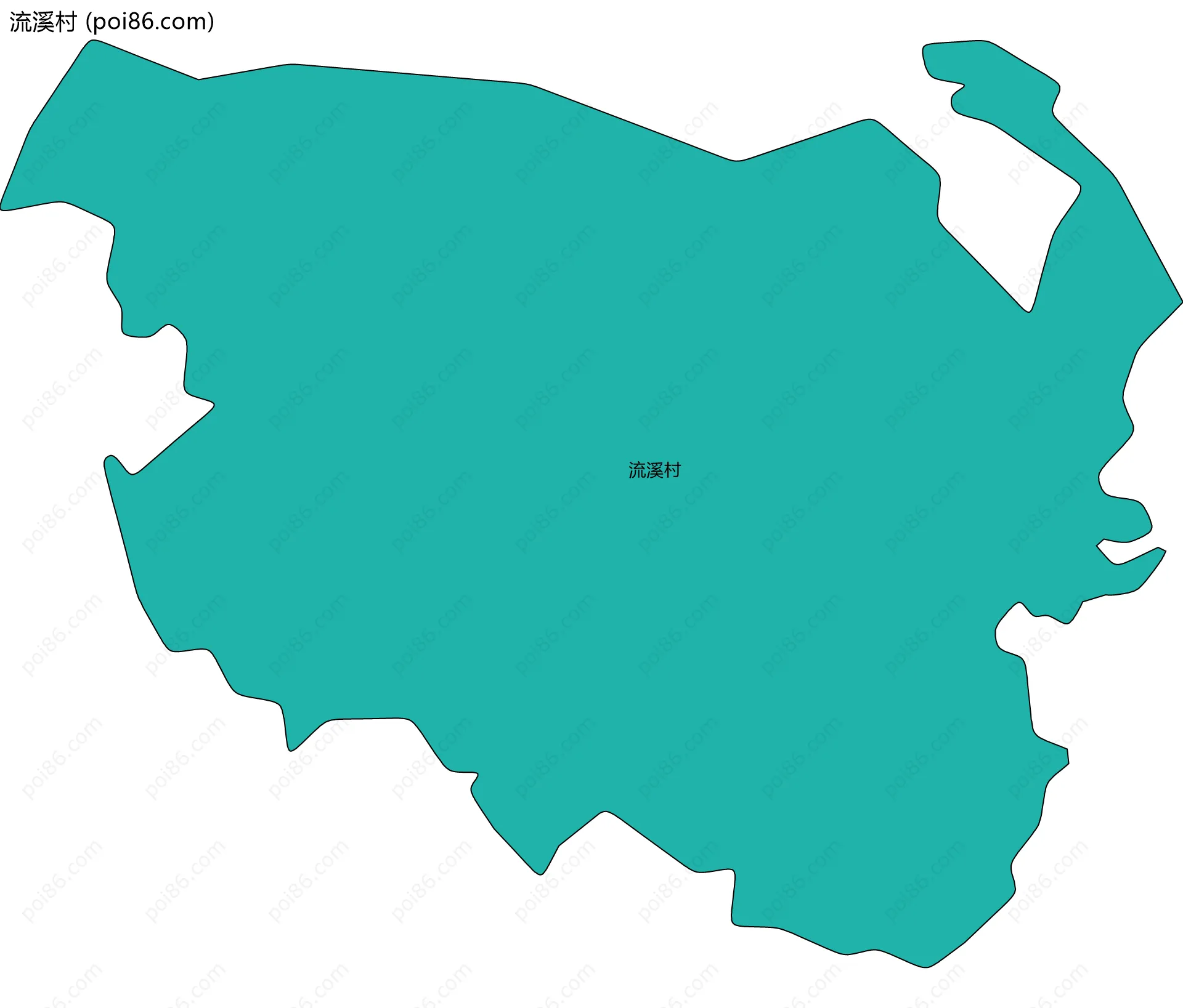 流溪村边界地图