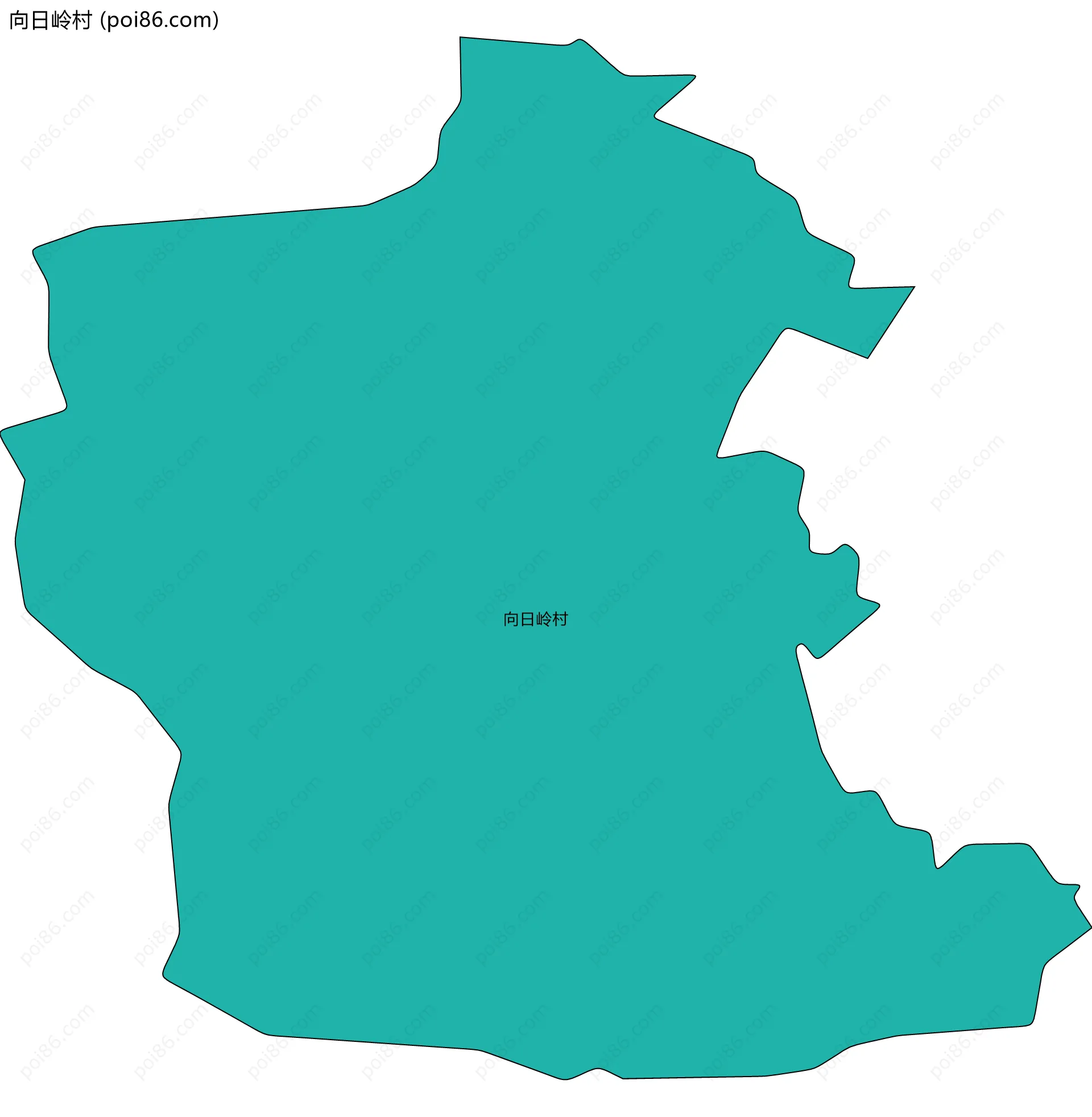 向日岭村边界地图
