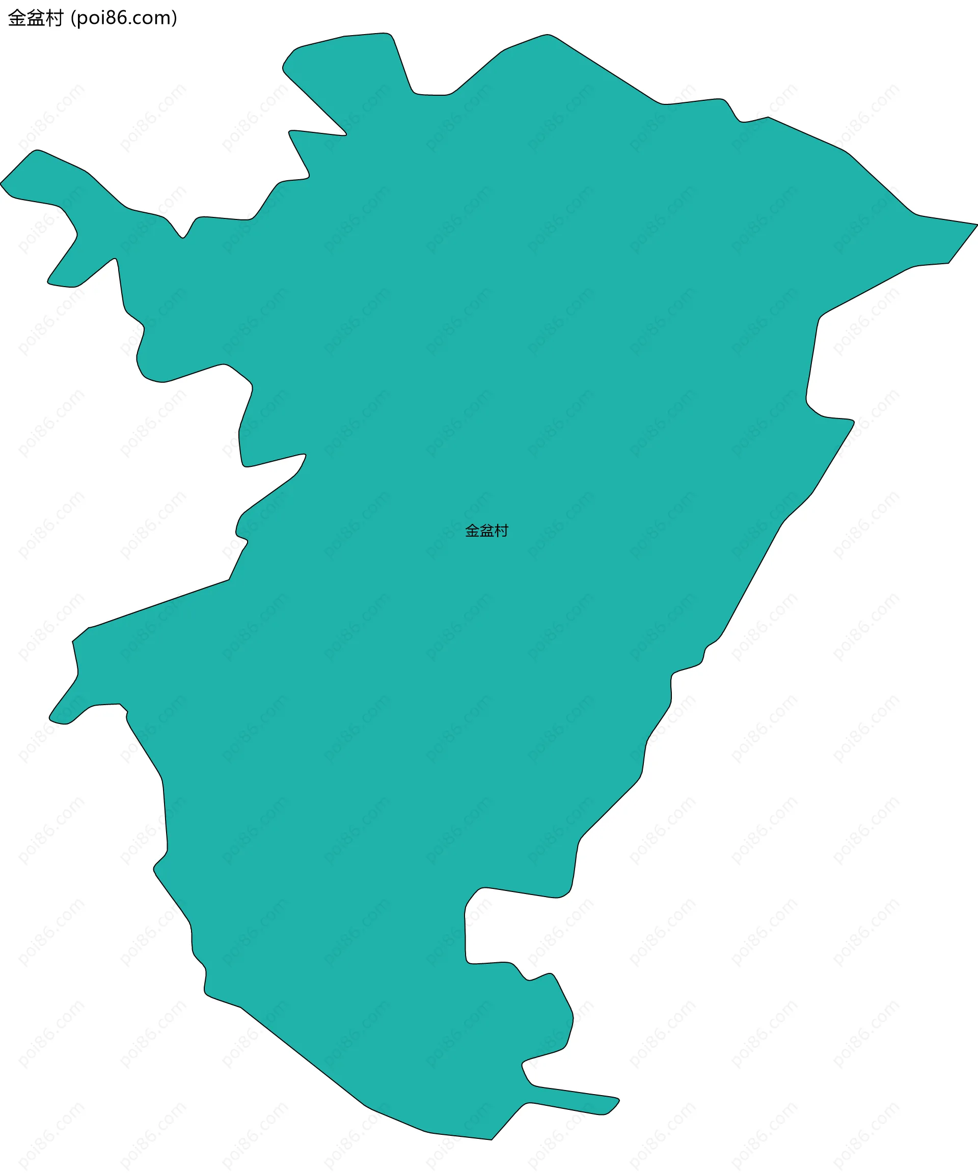 金盆村边界地图