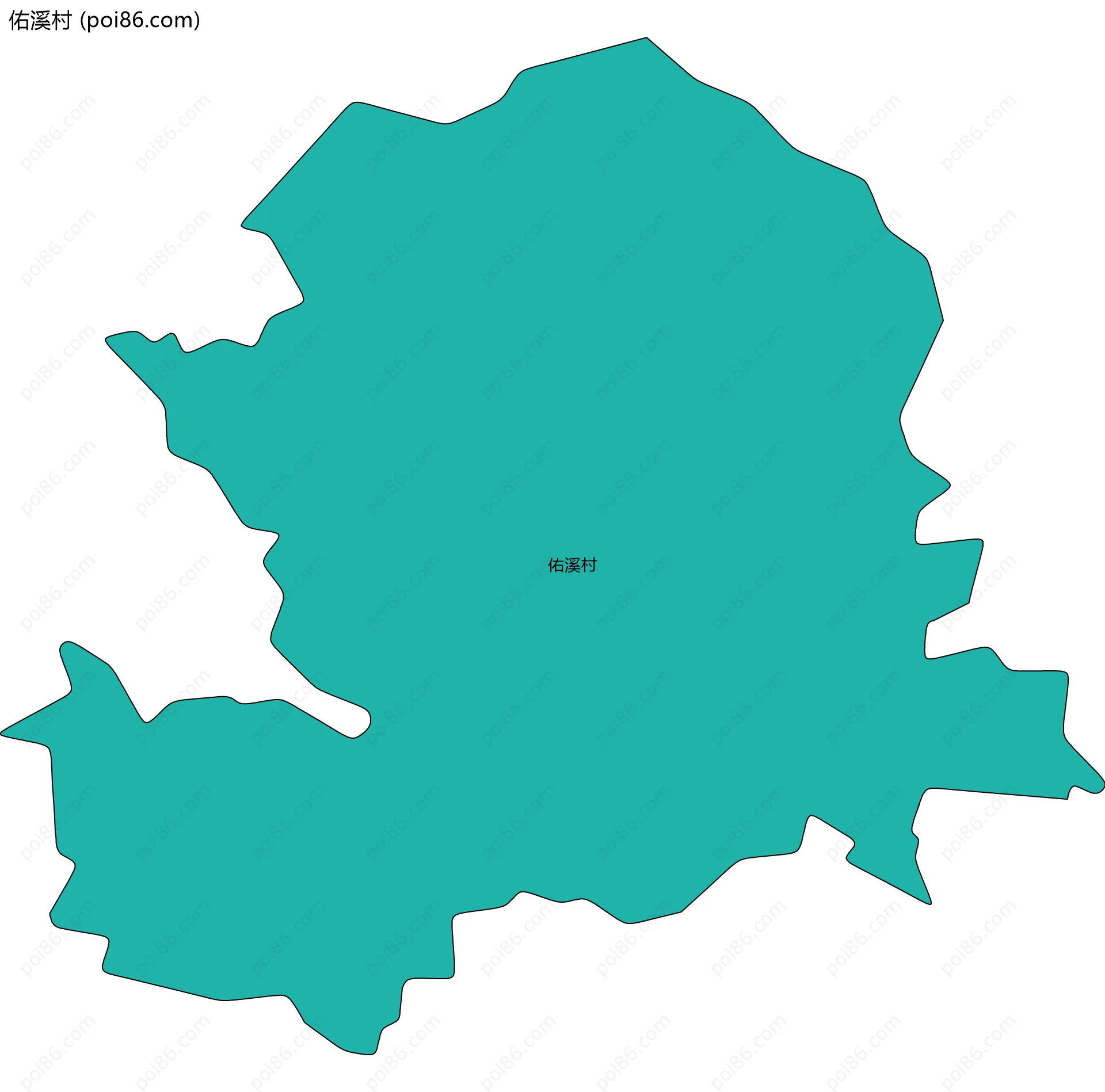 佑溪村边界地图