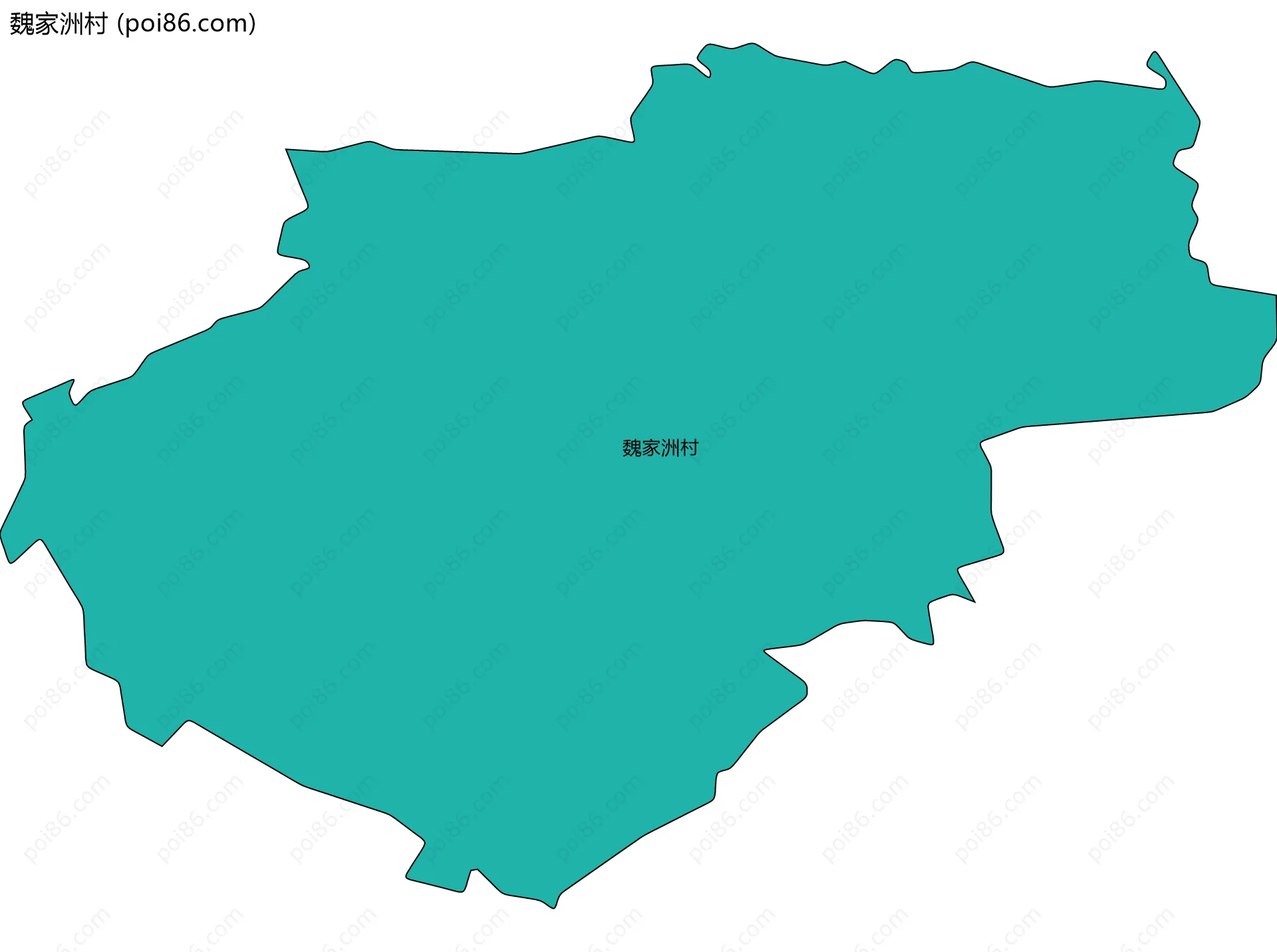 魏家洲村边界地图