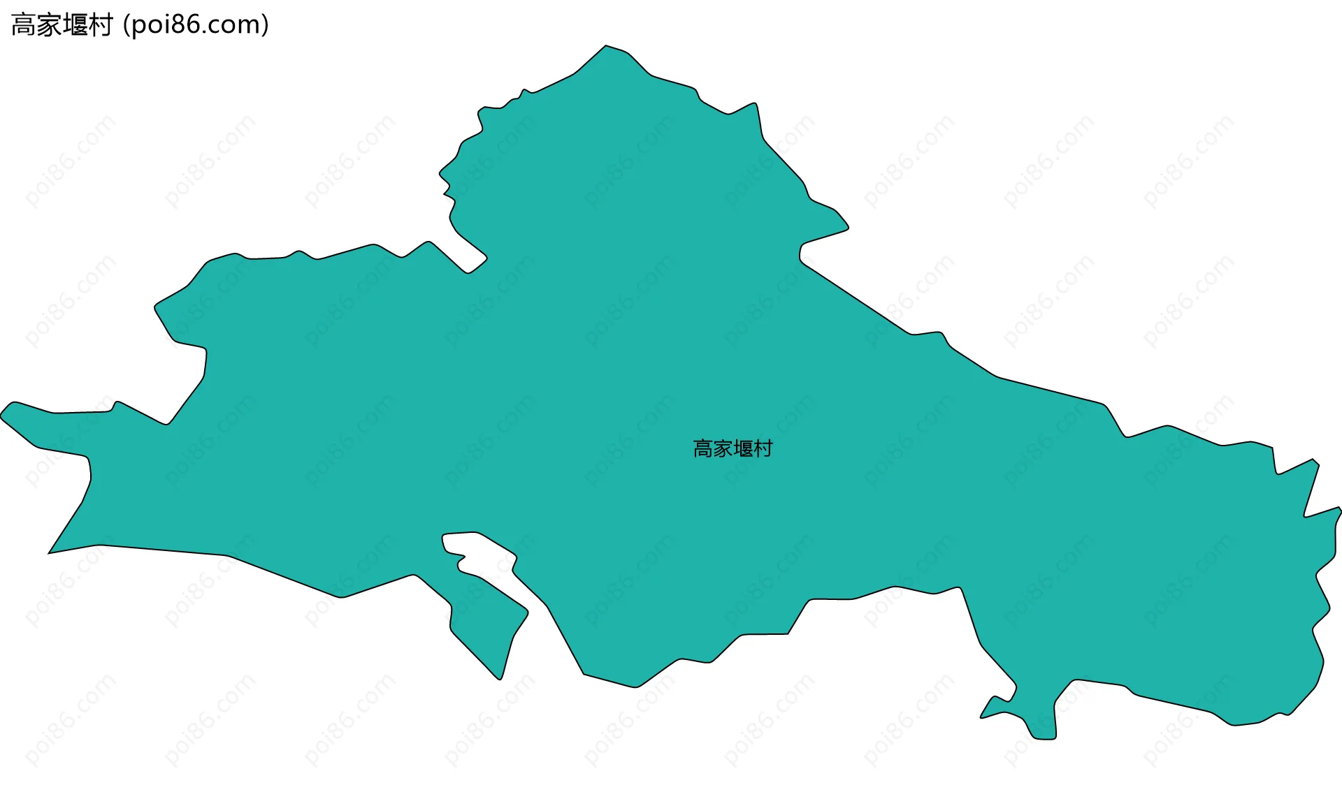 高家堰村边界地图