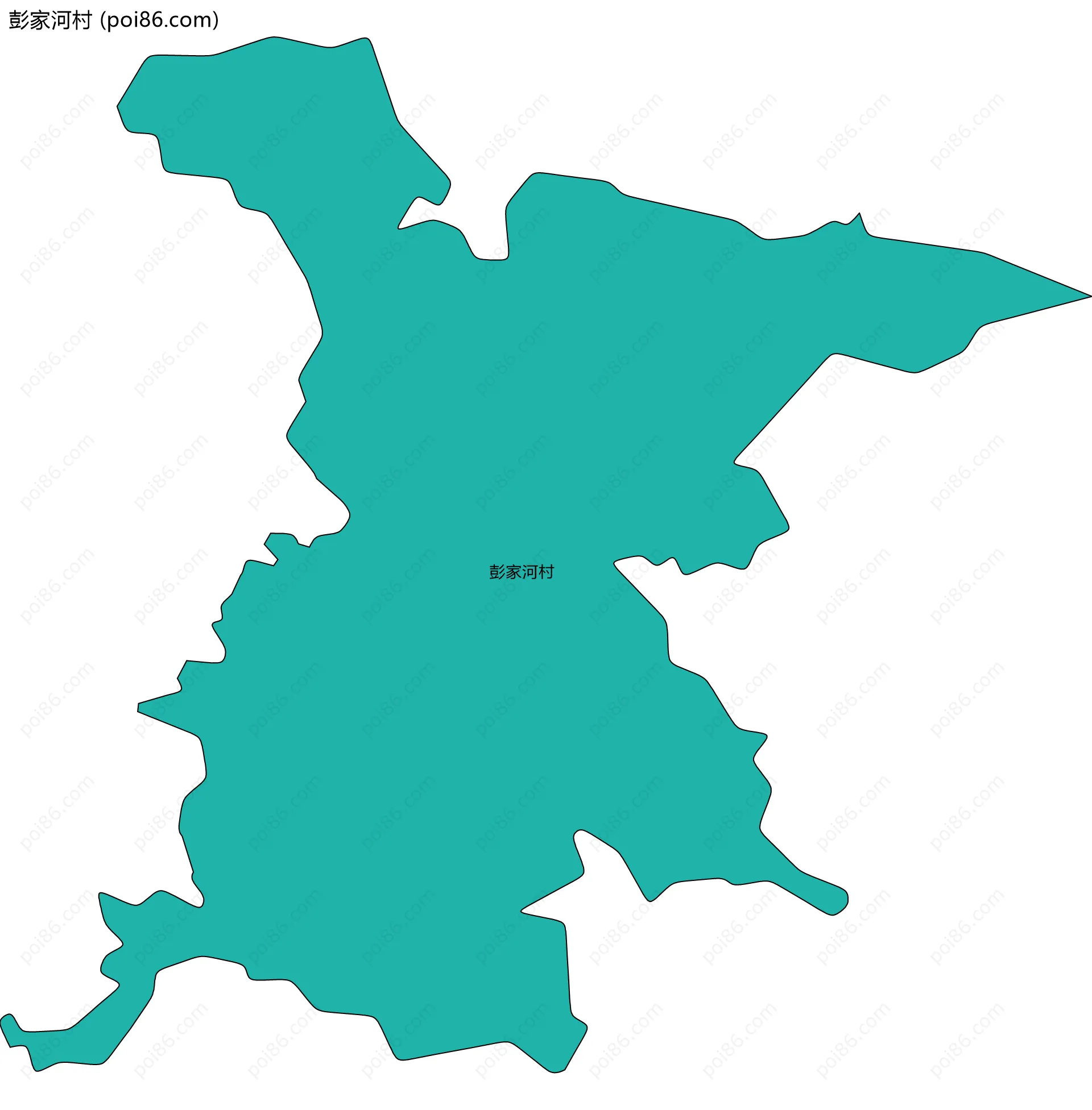 彭家河村边界地图