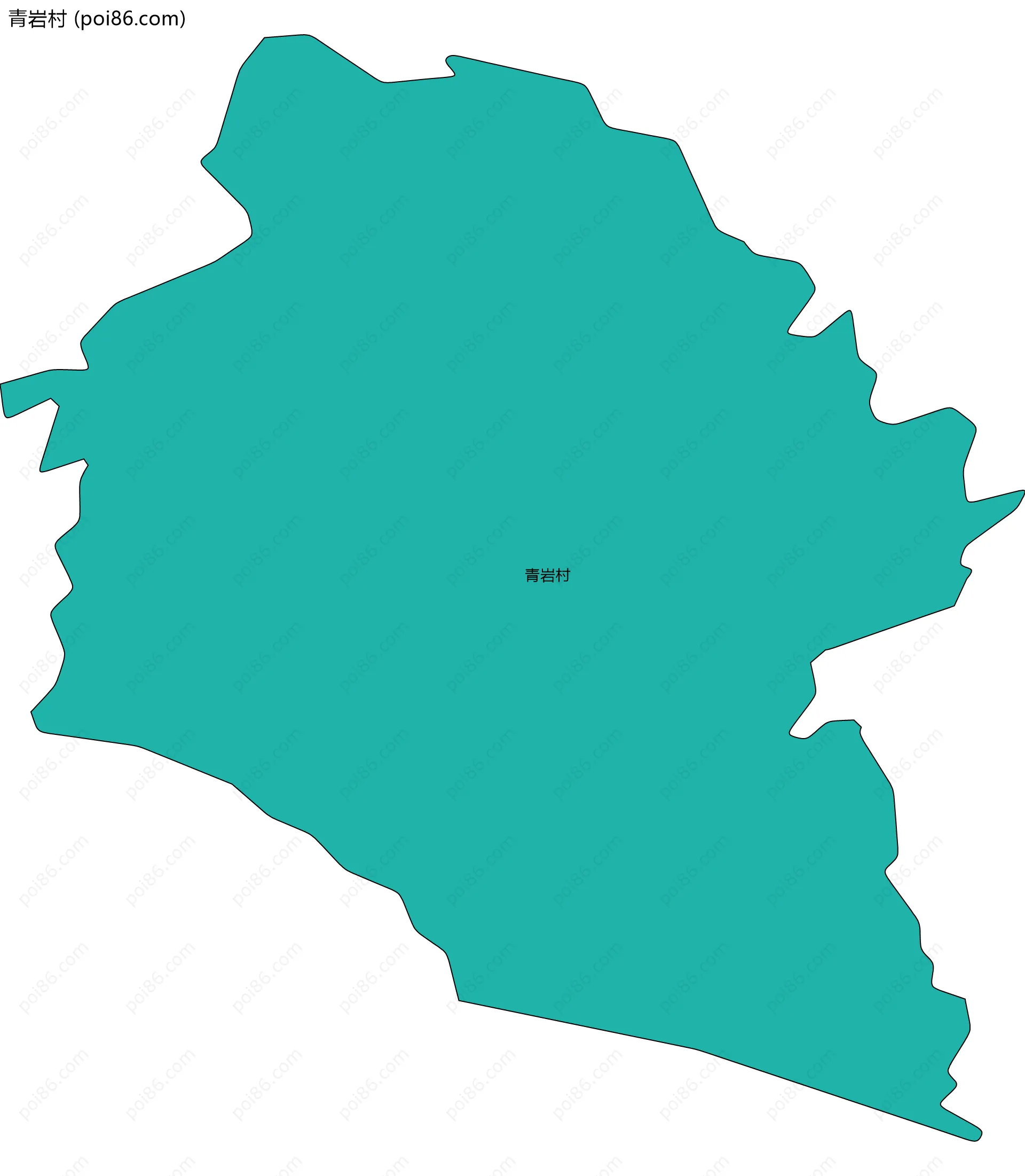 青岩村边界地图