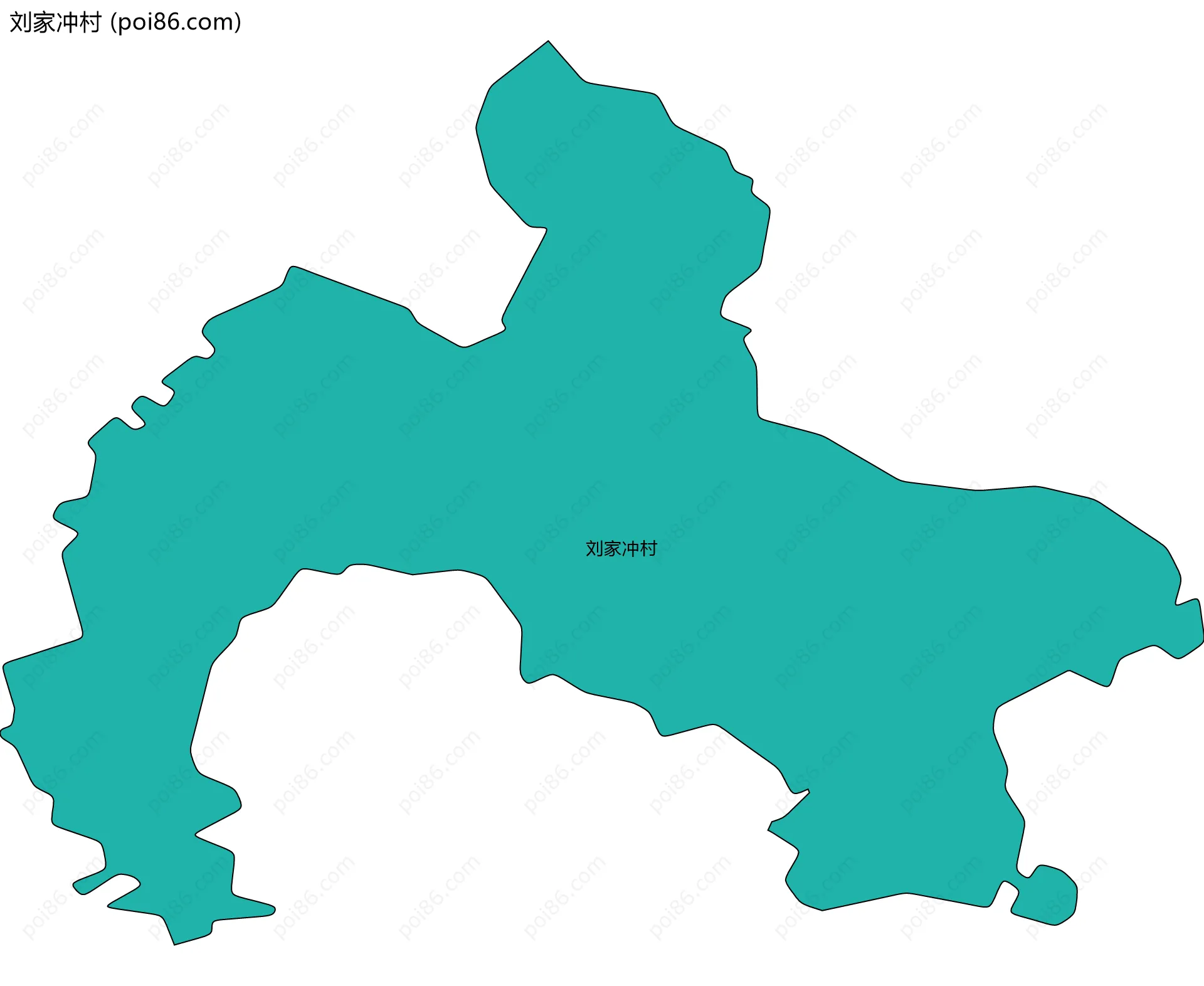 刘家冲村边界地图