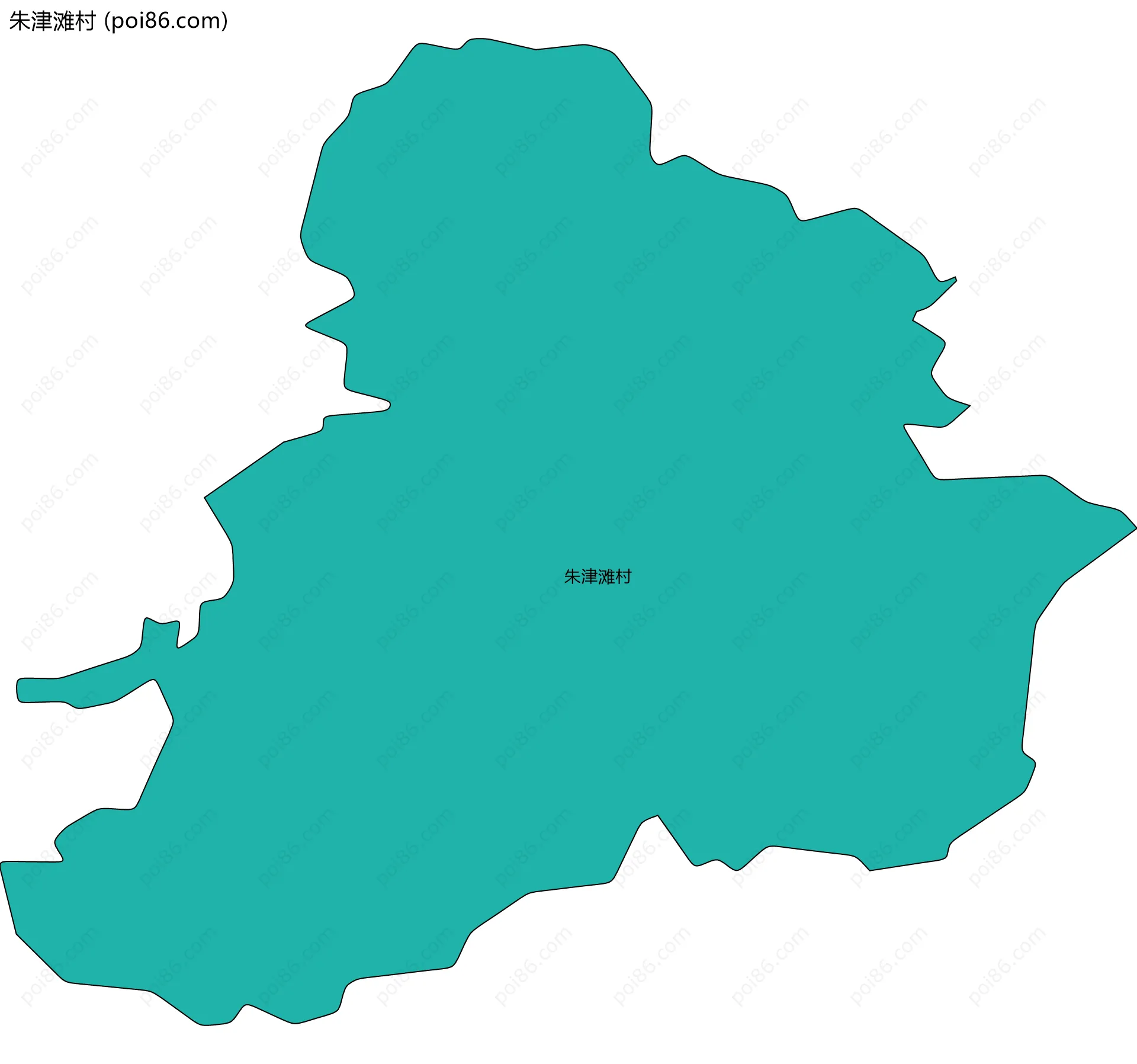朱津滩村边界地图