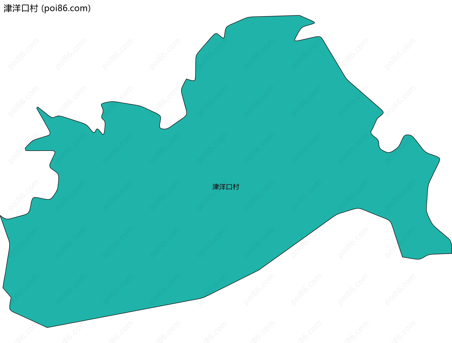 津洋口村边界地图