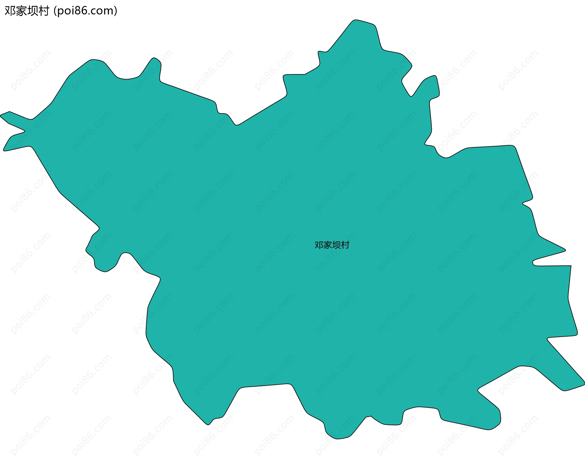 邓家坝村边界地图