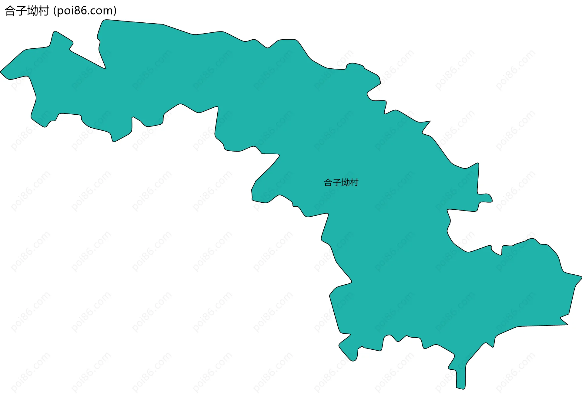 合子坳村边界地图