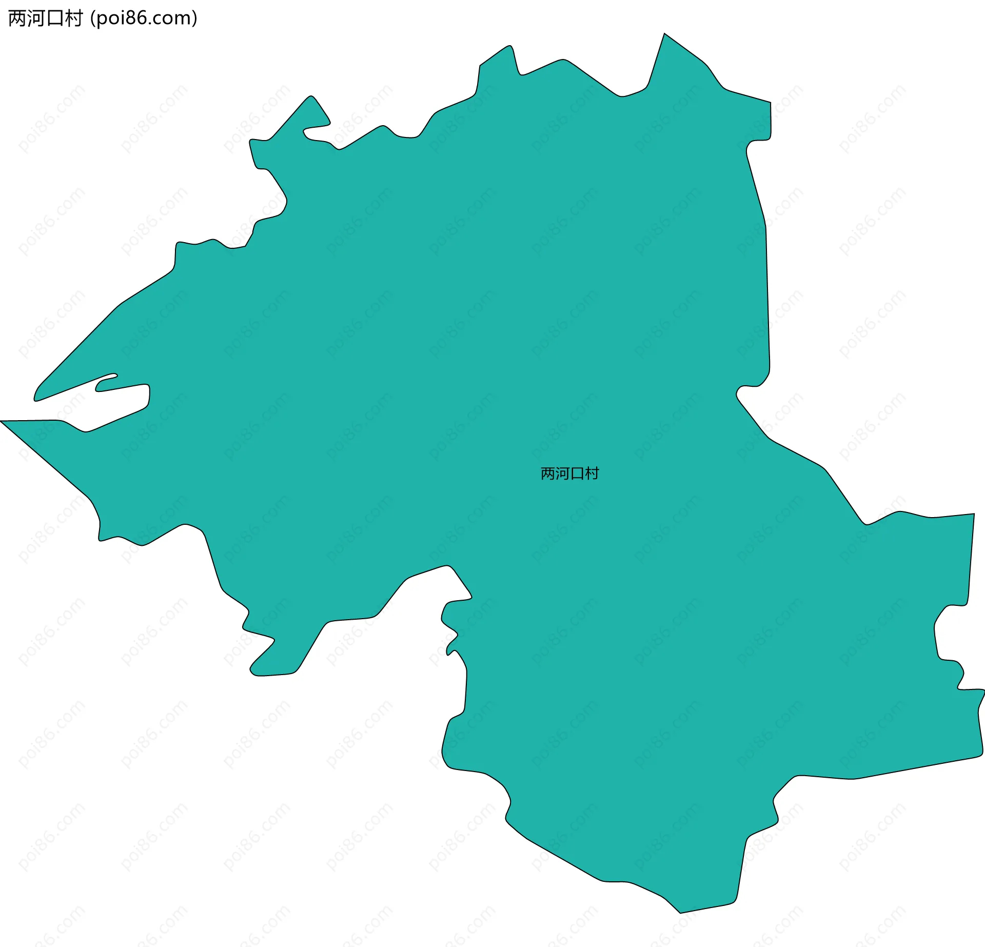 两河口村边界地图