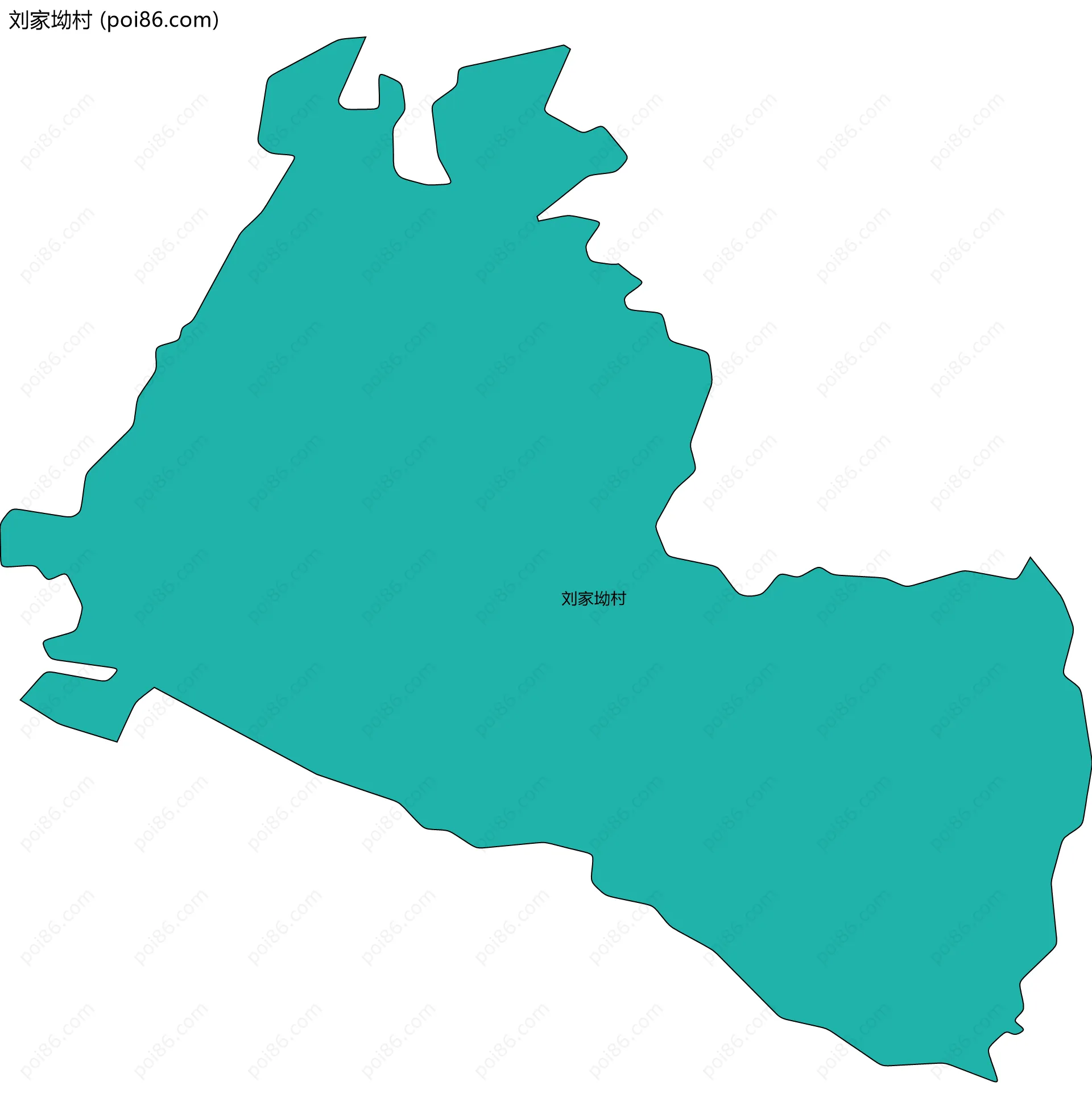 刘家坳村边界地图