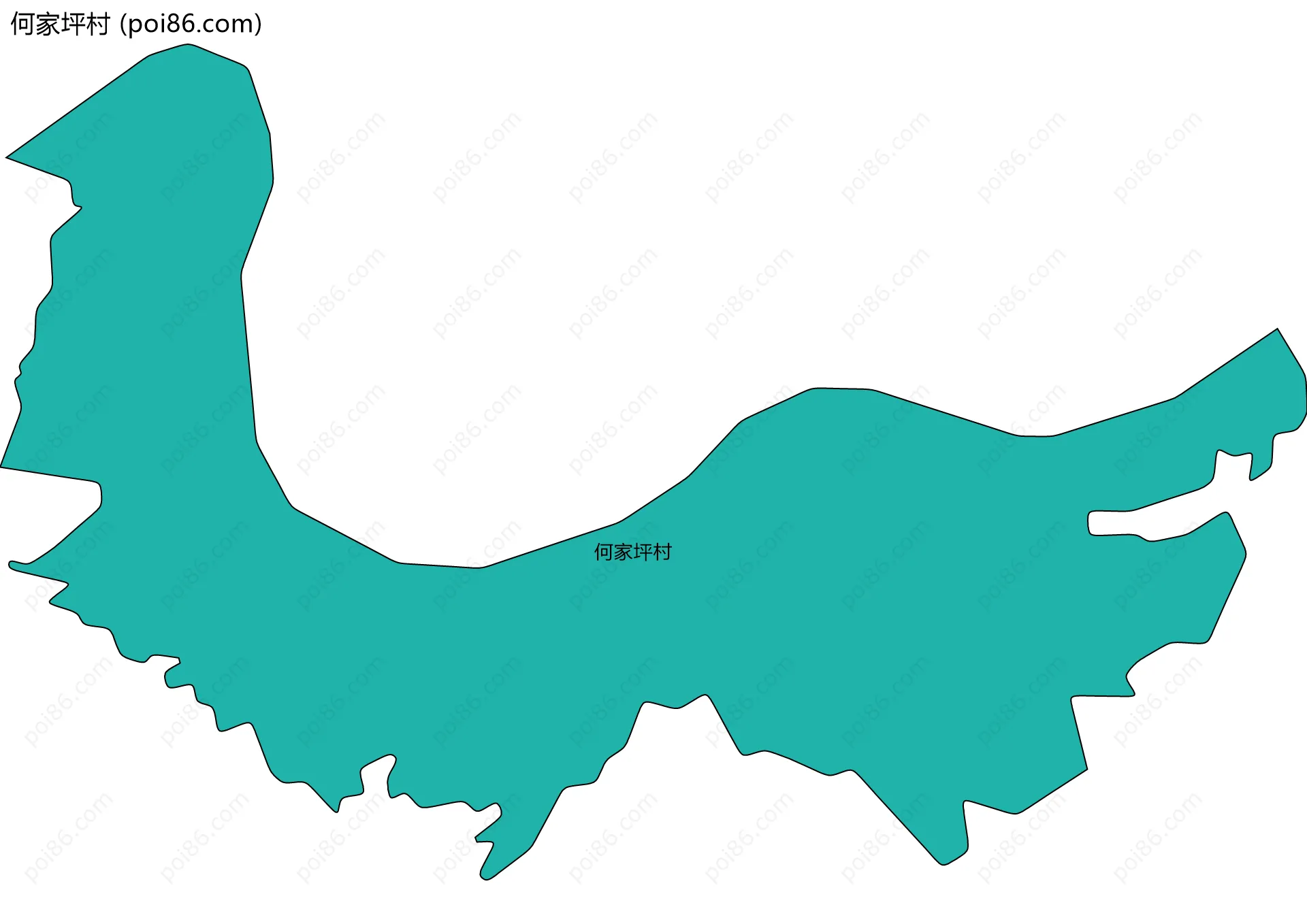 何家坪村边界地图
