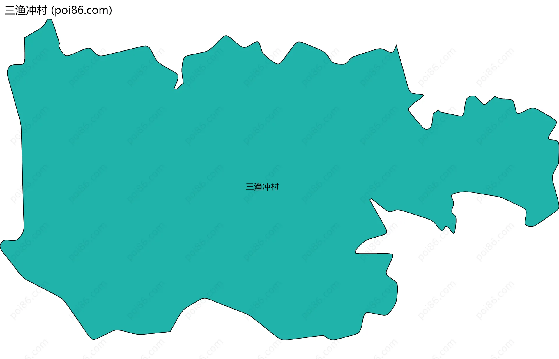 三渔冲村边界地图