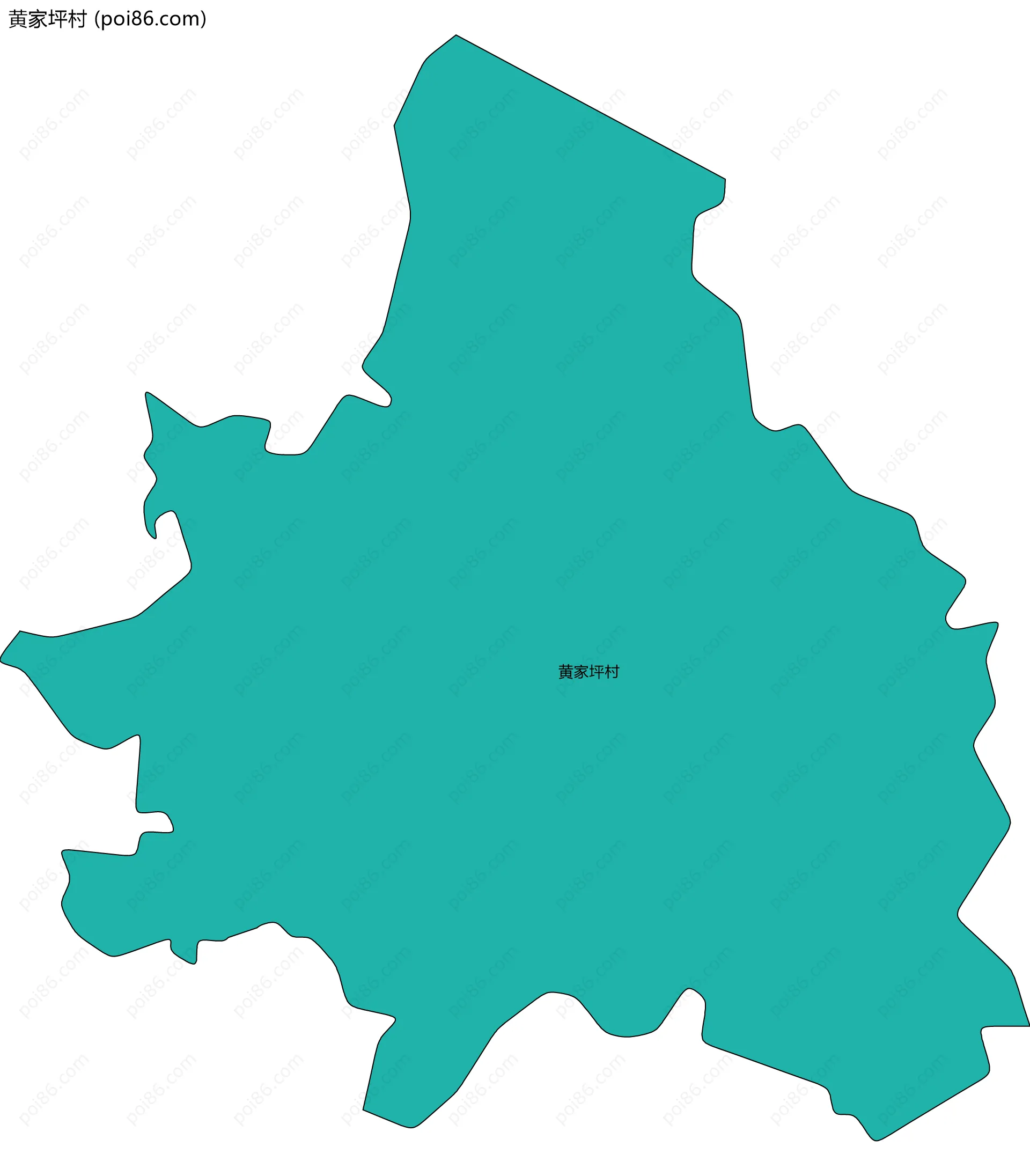 黄家坪村边界地图
