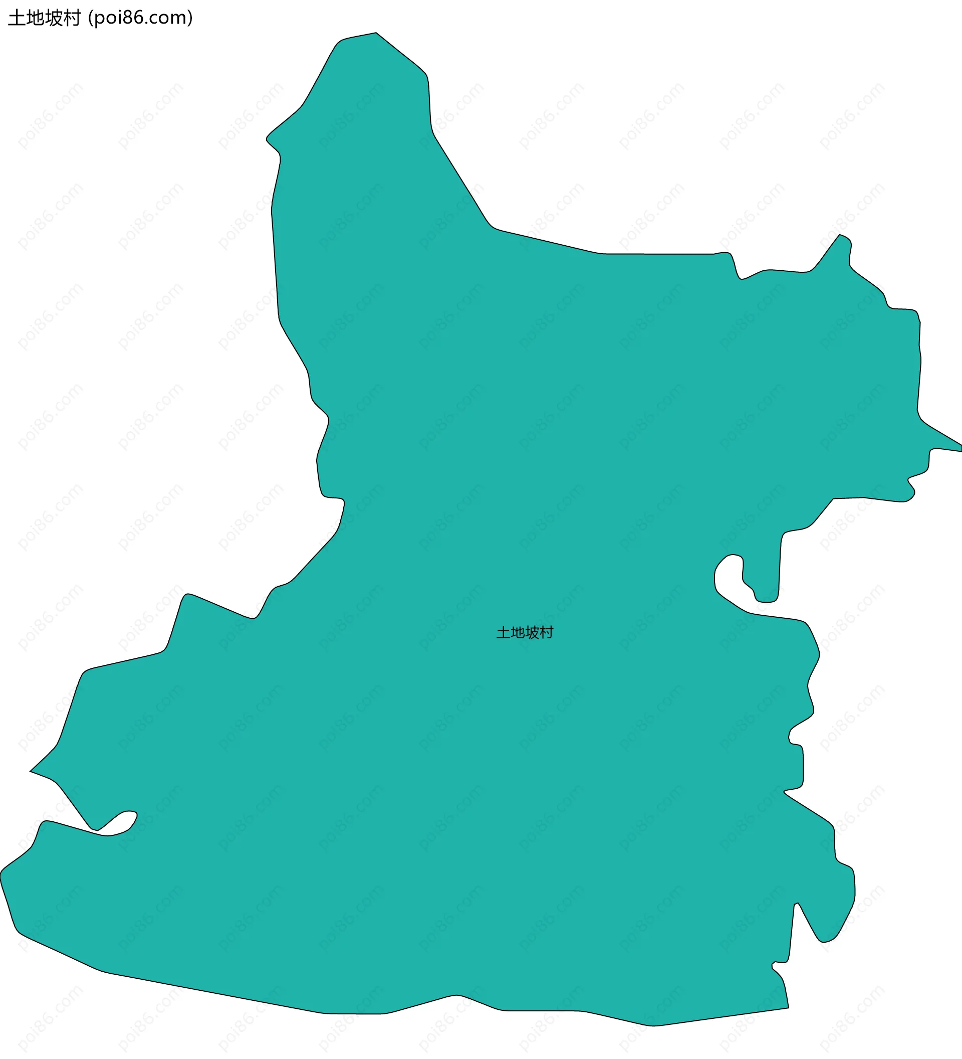 土地坡村边界地图