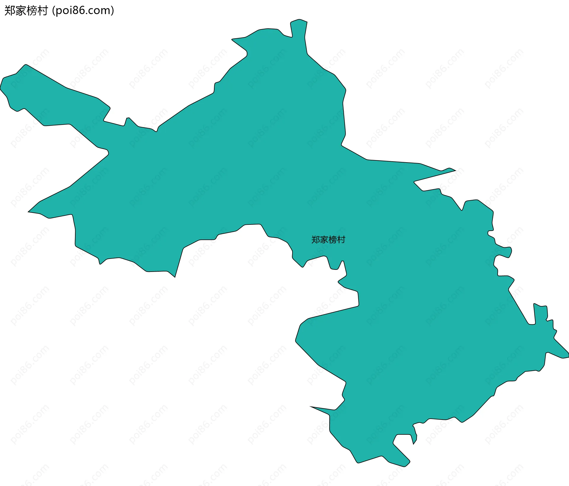 郑家榜村边界地图