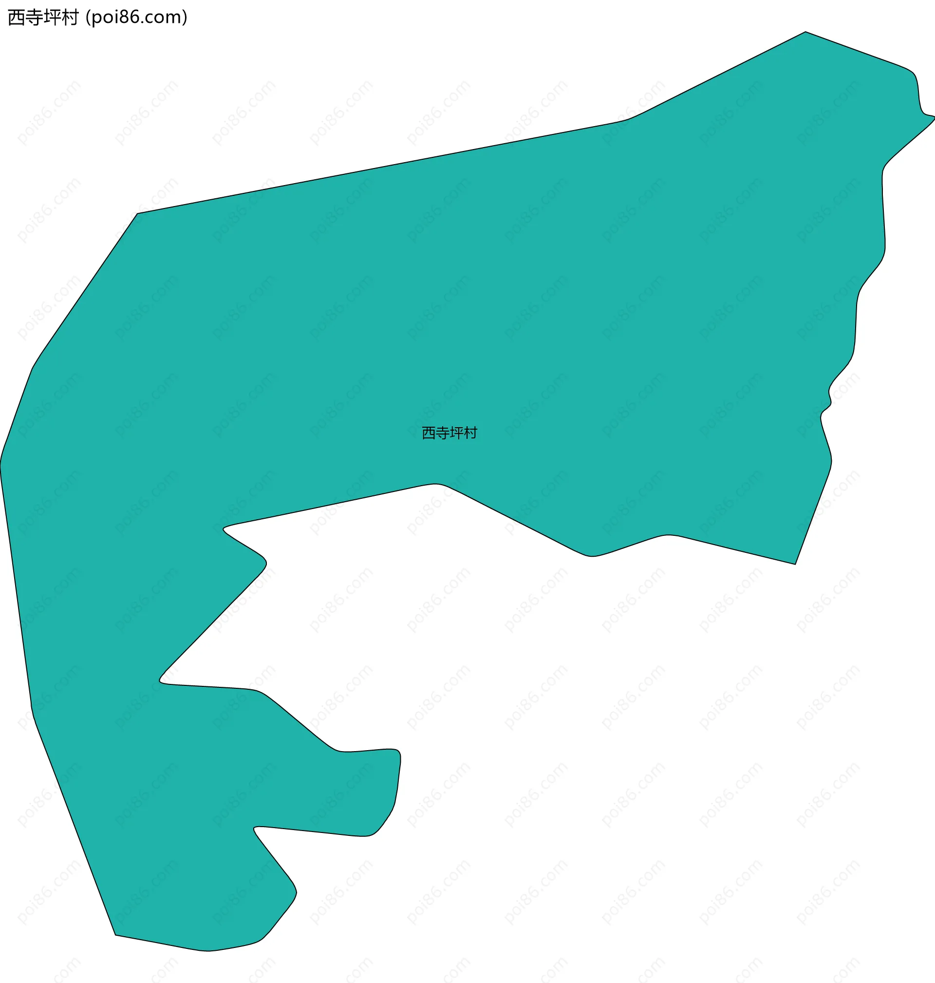 西寺坪村边界地图