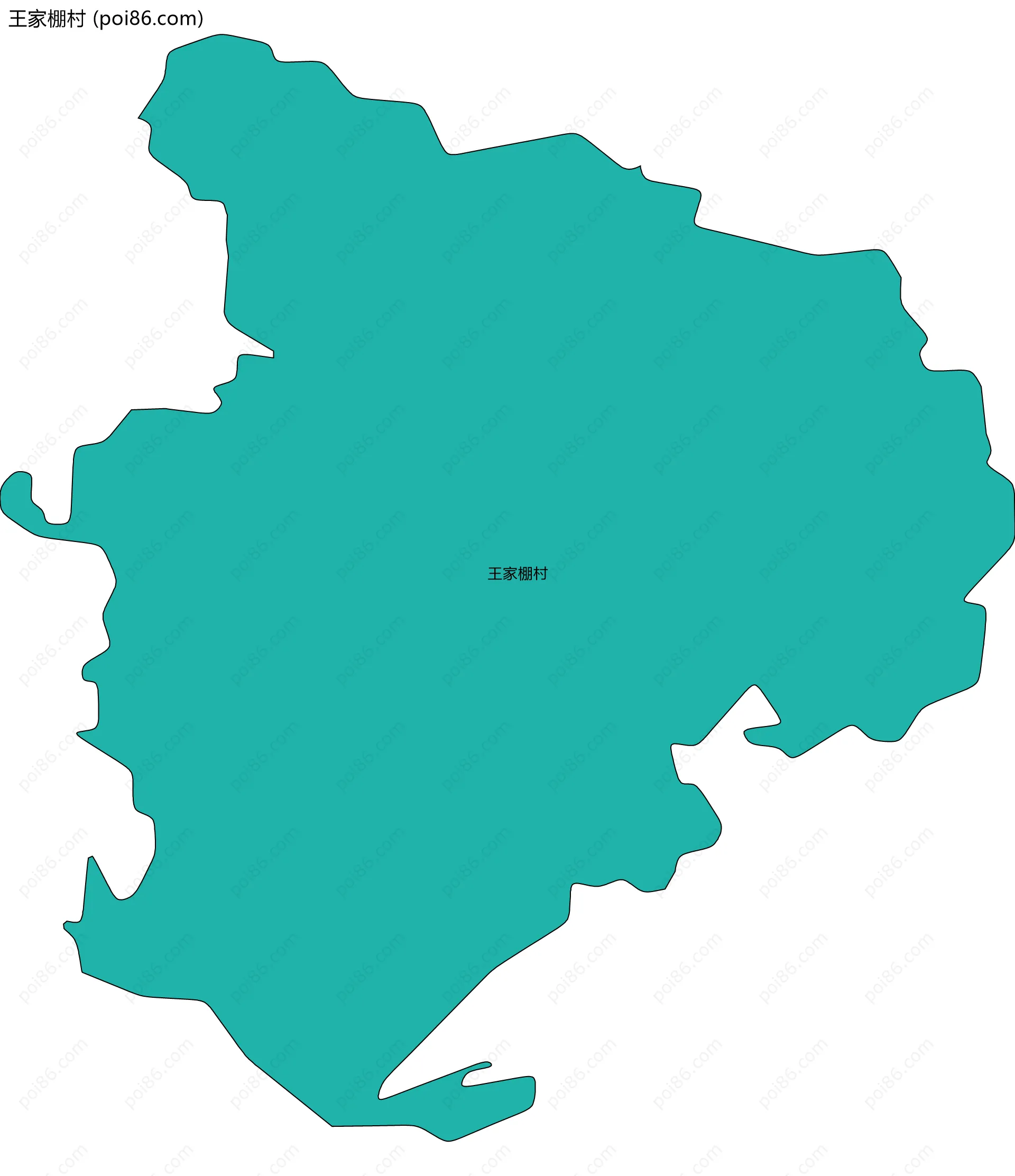 王家棚村边界地图